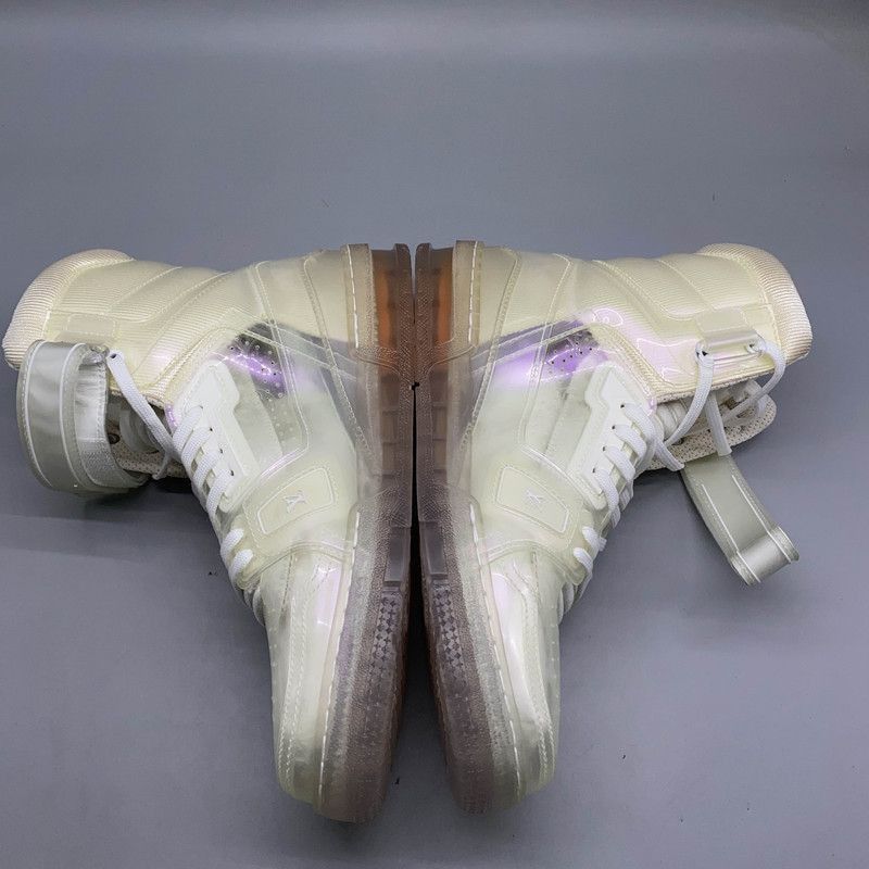 Louis Vuitton Louis Vuitton White Trainer High-Top Sneakers -2508 Size US 8.5 / EU 41-42 - 8 Thumbnail