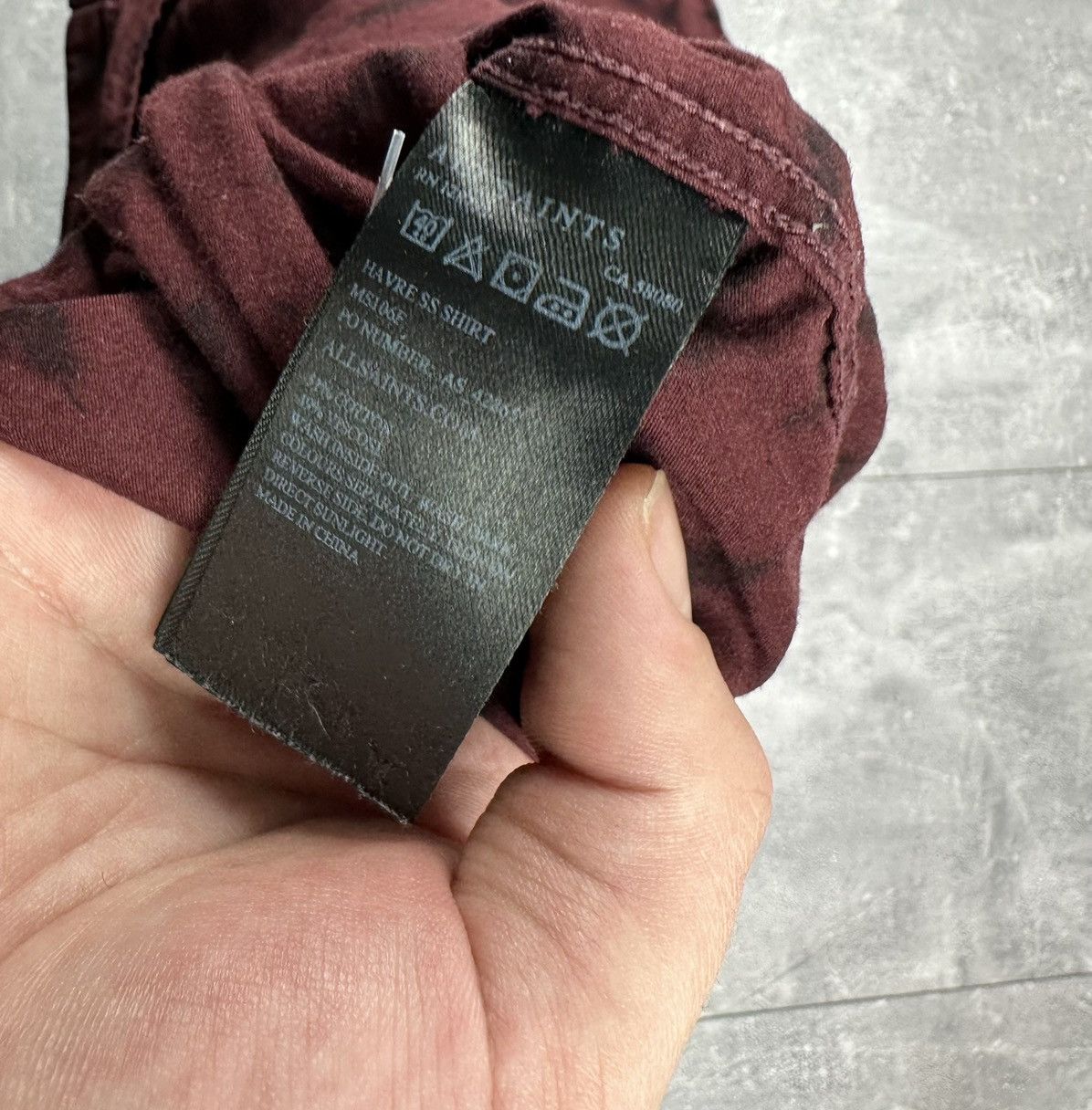Allsaints Allsaints Burgundy Havre SS Shirt Button Up Size US XS / EU 42 / 0 - 11 Thumbnail