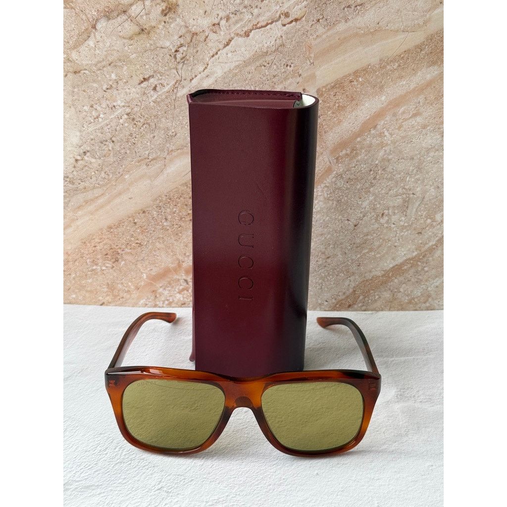 Gucci NEW Gucci GG2077S Brown Green Lens Sunglasses $415 Size ONE SIZE - 2 Thumbnail