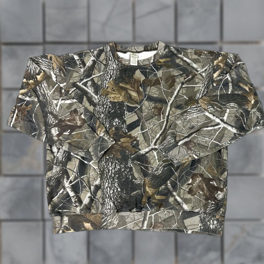 Realtree VINTAGE Realtree Sweatshirt Mens XL Brown Camouflage Camoflauge Y2K Hardwood Crew Neck Size US XL / EU 56 / 4 - 1 Thumbnail