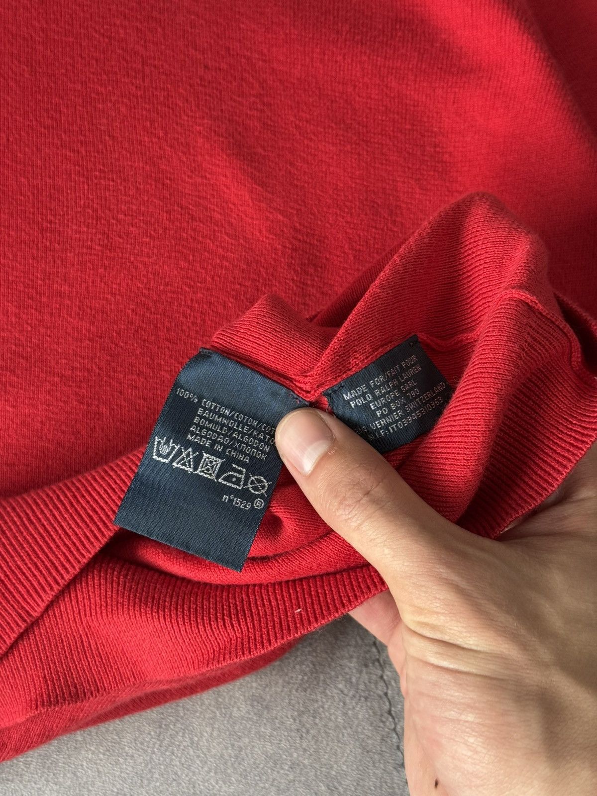 Polo Ralph Lauren × Vintage Vintage Polo Ralph Lauren red cotton sweater Y2K size L Size US L / EU 52-54 / 3 - 11 Thumbnail