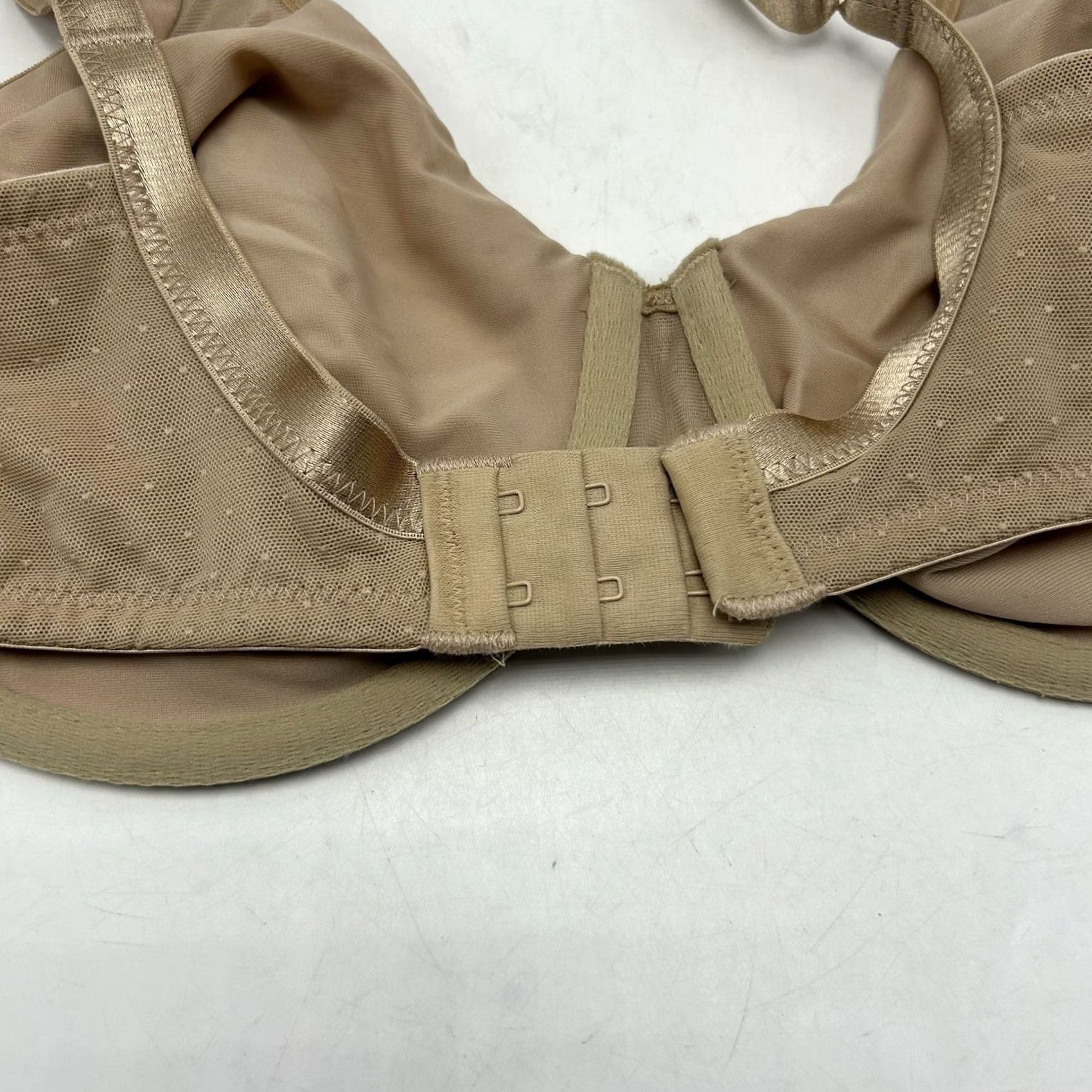 Vintage Wacoal Bra Womens 38D Balconette Underwired Unlined Retro Chic Beige 855139 Size ONE SIZE - 4 Thumbnail