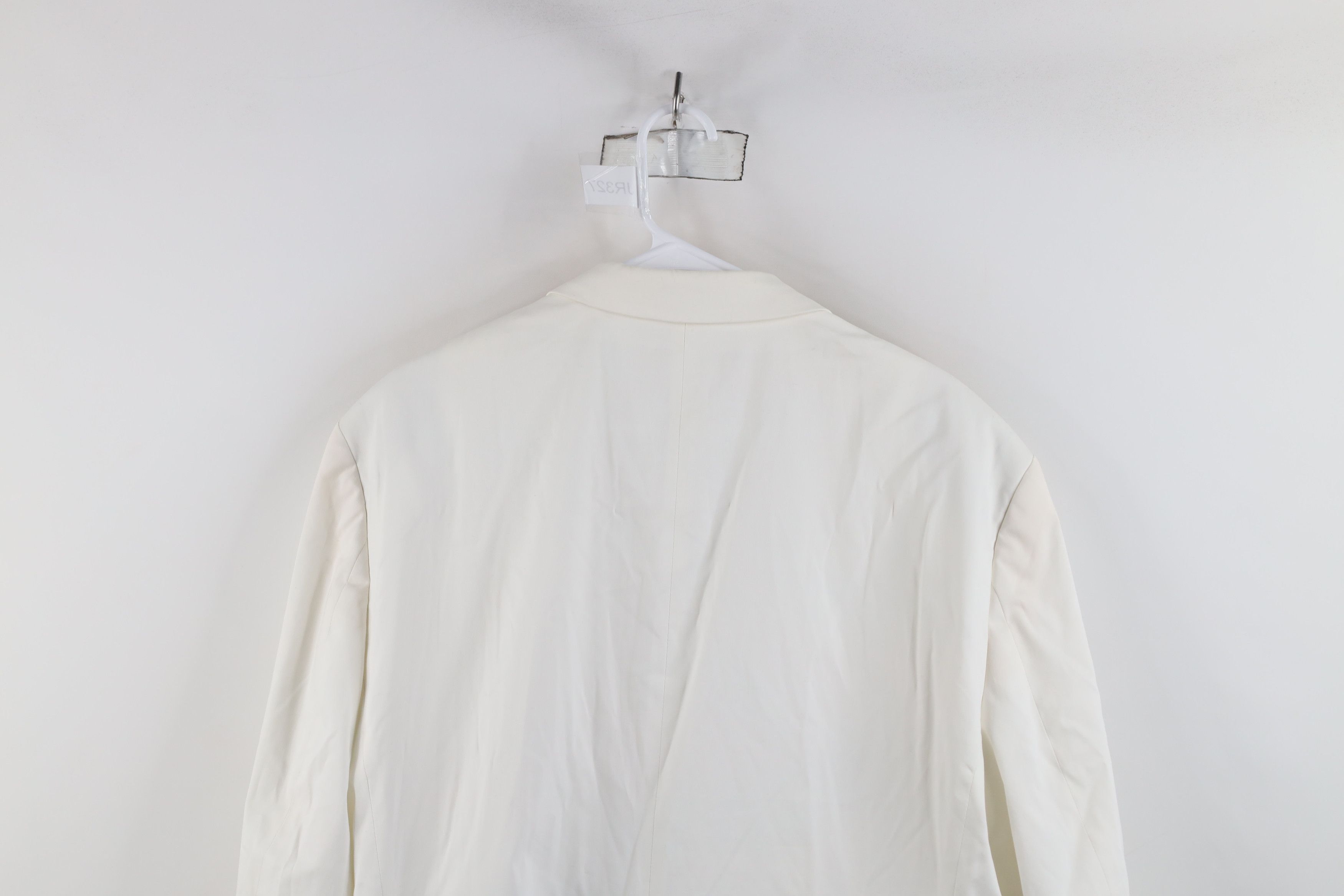 Express × Vintage Express One Button Wedding Tuxedo Suit Blazer Jacket White Size US XXL / EU 58 / 5 - 13 Thumbnail