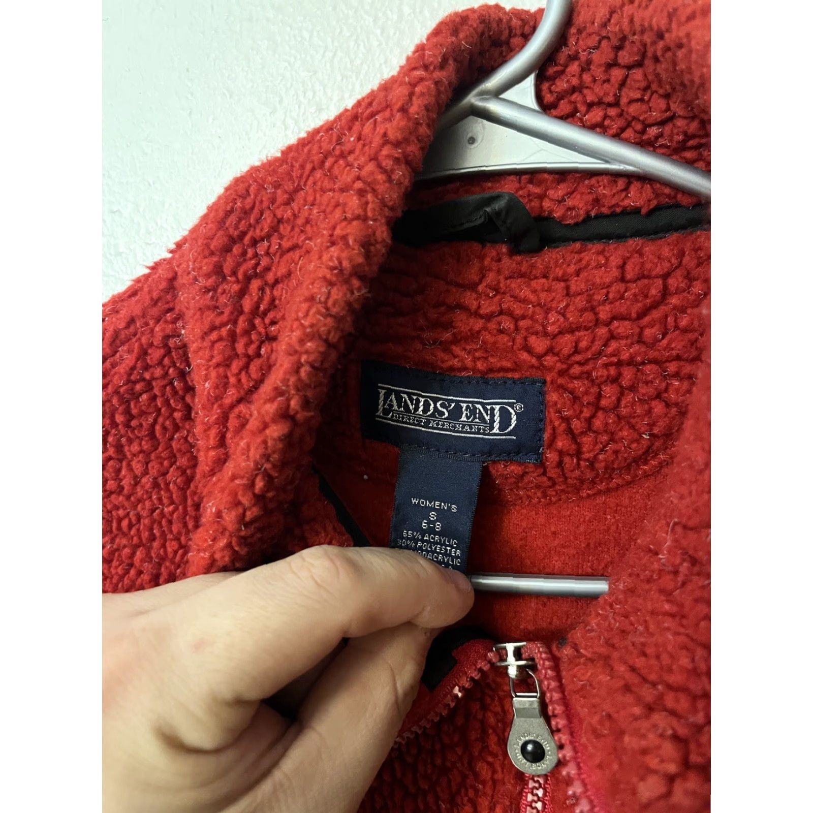 Lands' End VINTAGE Lands' End Fleece Vest Womens S 6-8 Red Zip Pockets USA 90s Vest Women Red Pockets Zip 90s Lands' End VINTAGE Size S / US 4 / IT 40 - 2 Thumbnail