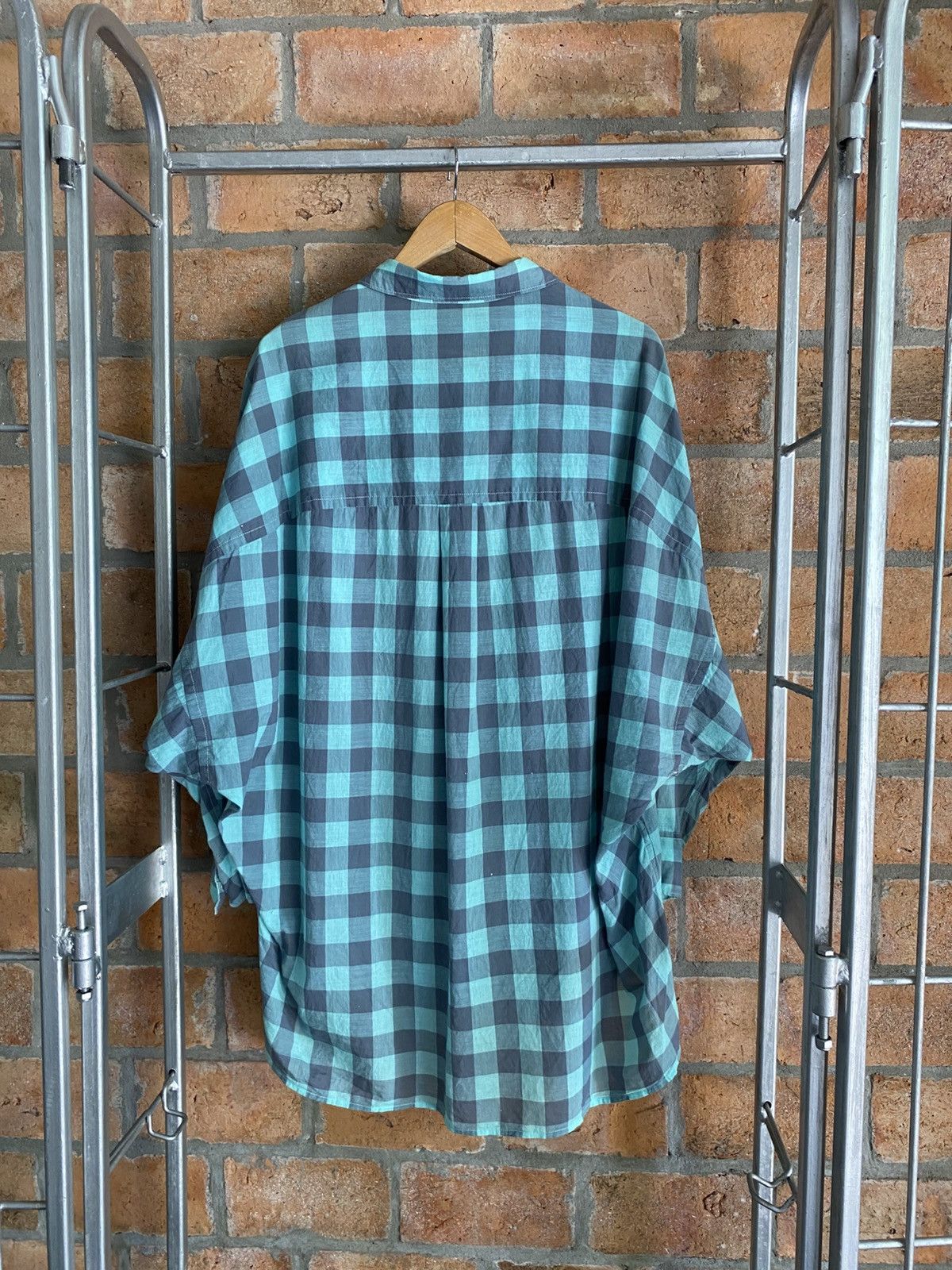 mercibeaucoup mercibeaucoup, jevous enprie Mint Checkered Button-Up Shirt Size XS / US 0-2 / IT 36-38 - 17 Thumbnail