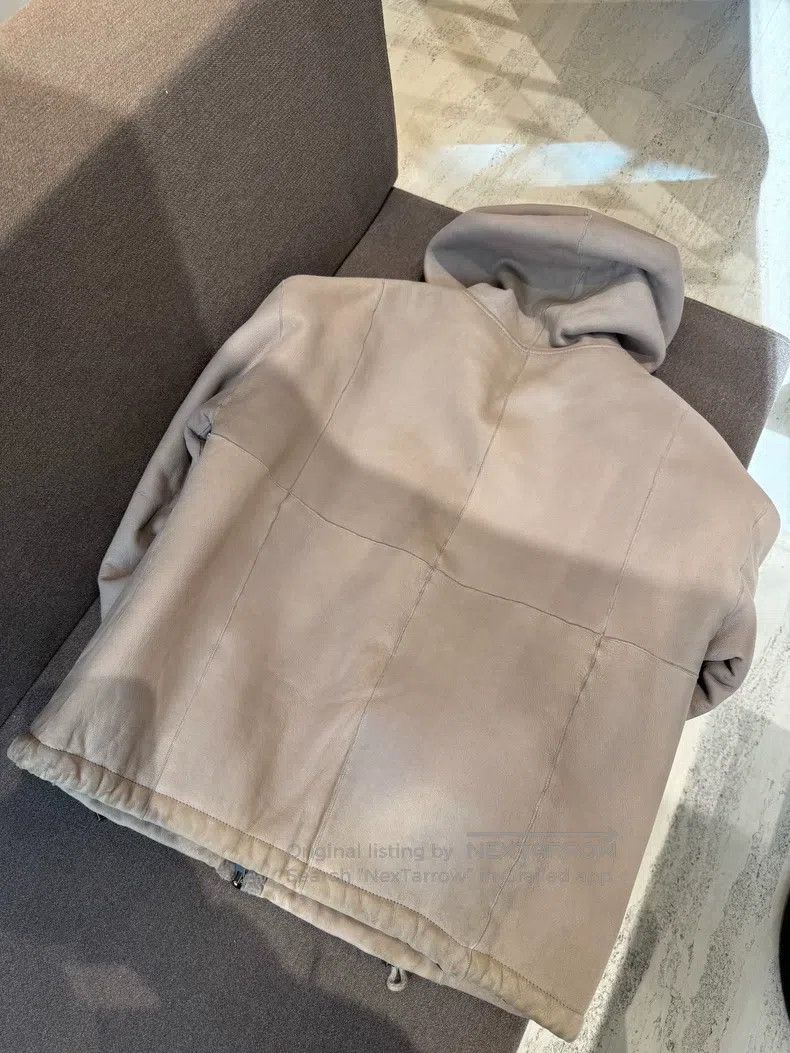Brunello Cucinelli Brunello Cucinelli Pigment Dyed Leather and Fur Hooded Jac Size S / US 4 / IT 40 - 5 Thumbnail