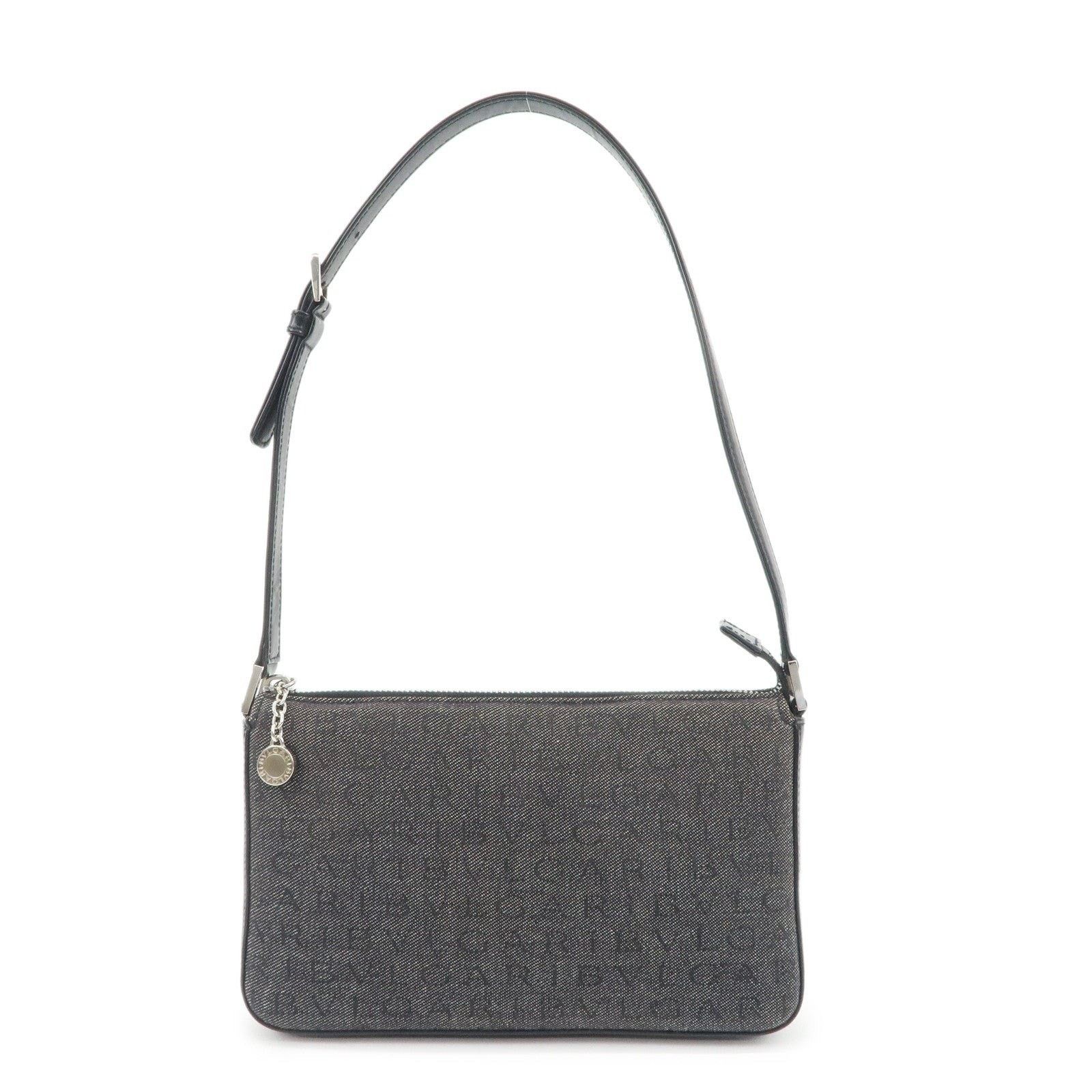 Bvlgari Bvlgari Logo Mania Canvas & Leather Shoulder Bag Black Size ONE SIZE - 1 Thumbnail