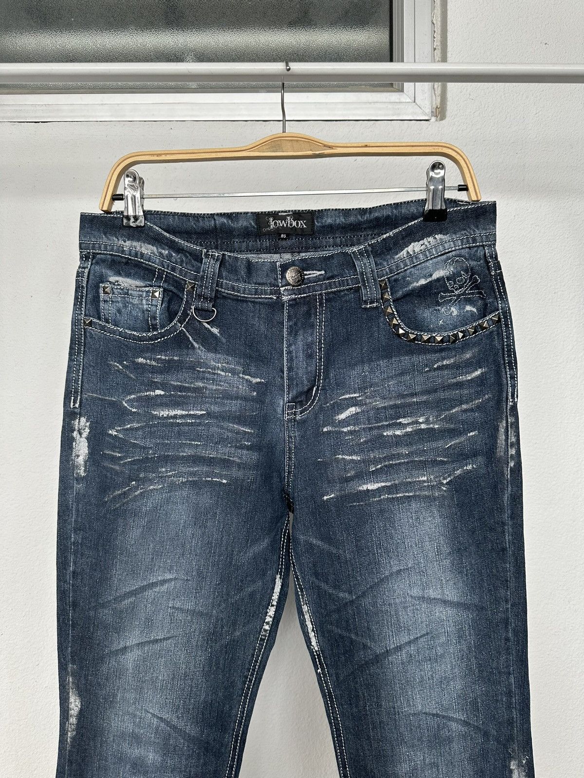 LOWBOX 00's - LOWBOX J-rock studded pocket jeans Size US 33 - 17 Thumbnail