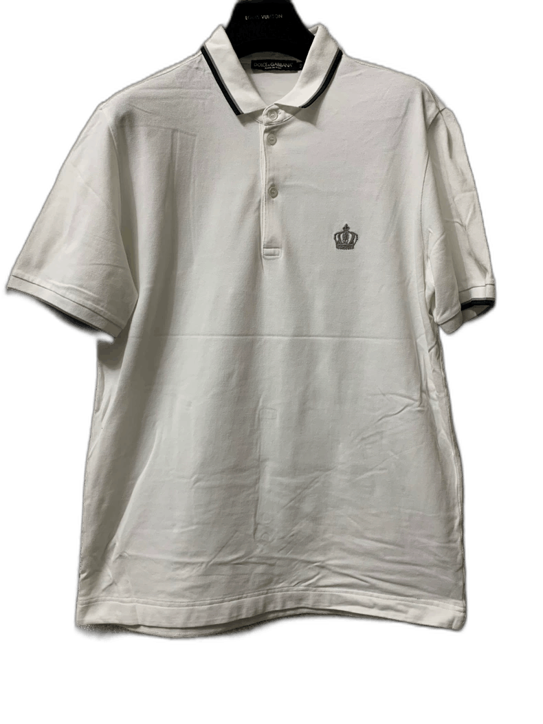 Dolce & Gabbana Dolce & Gabbana Men's White Polo Shirt Size US M / EU 48-50 / 2 - 1 Thumbnail