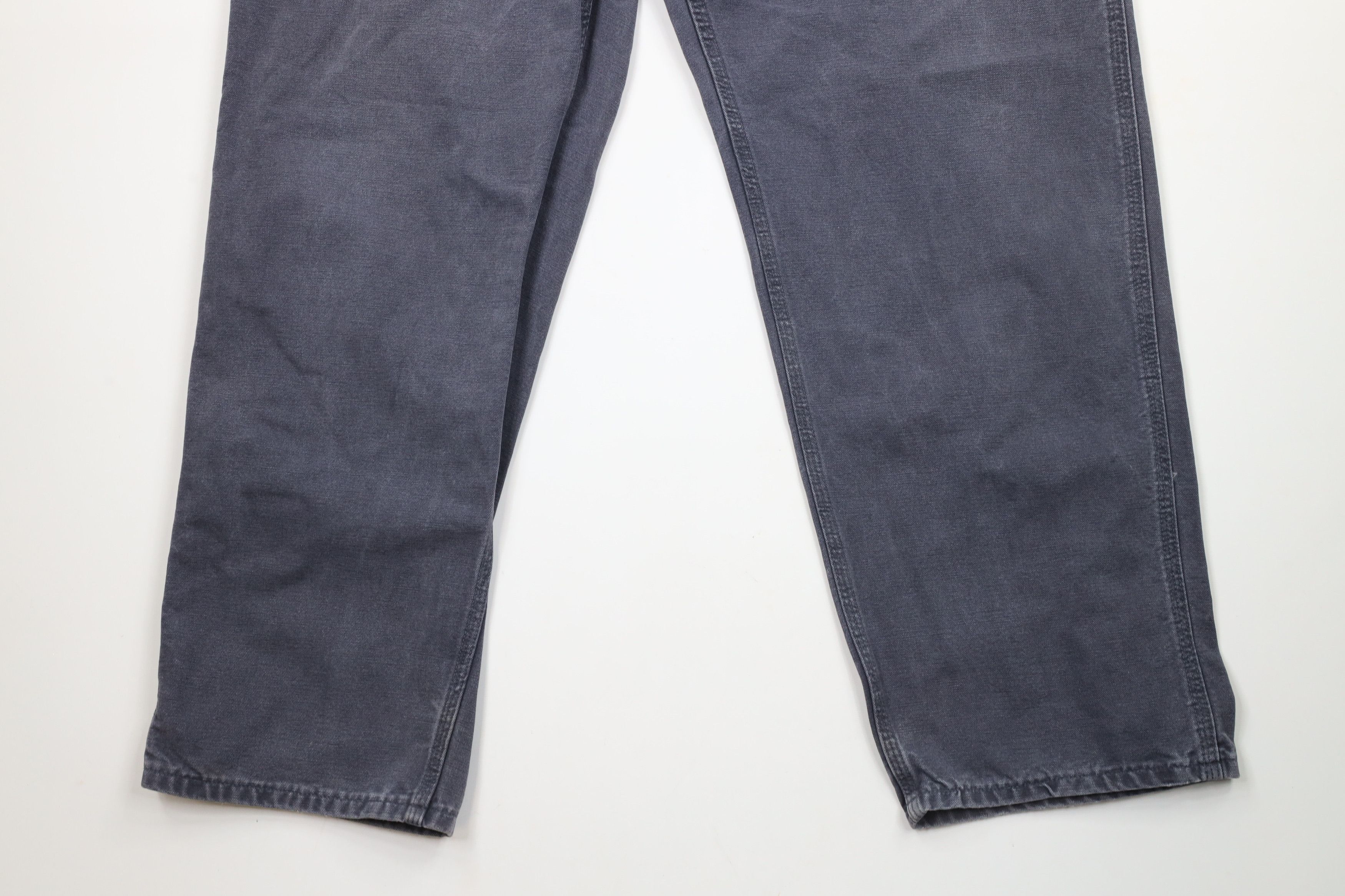 Carhartt × Vintage Vintage Carhartt Canvas Wide Leg Dungaree Pants Petrol Blue Size US 44 / EU 60 - 4 Thumbnail