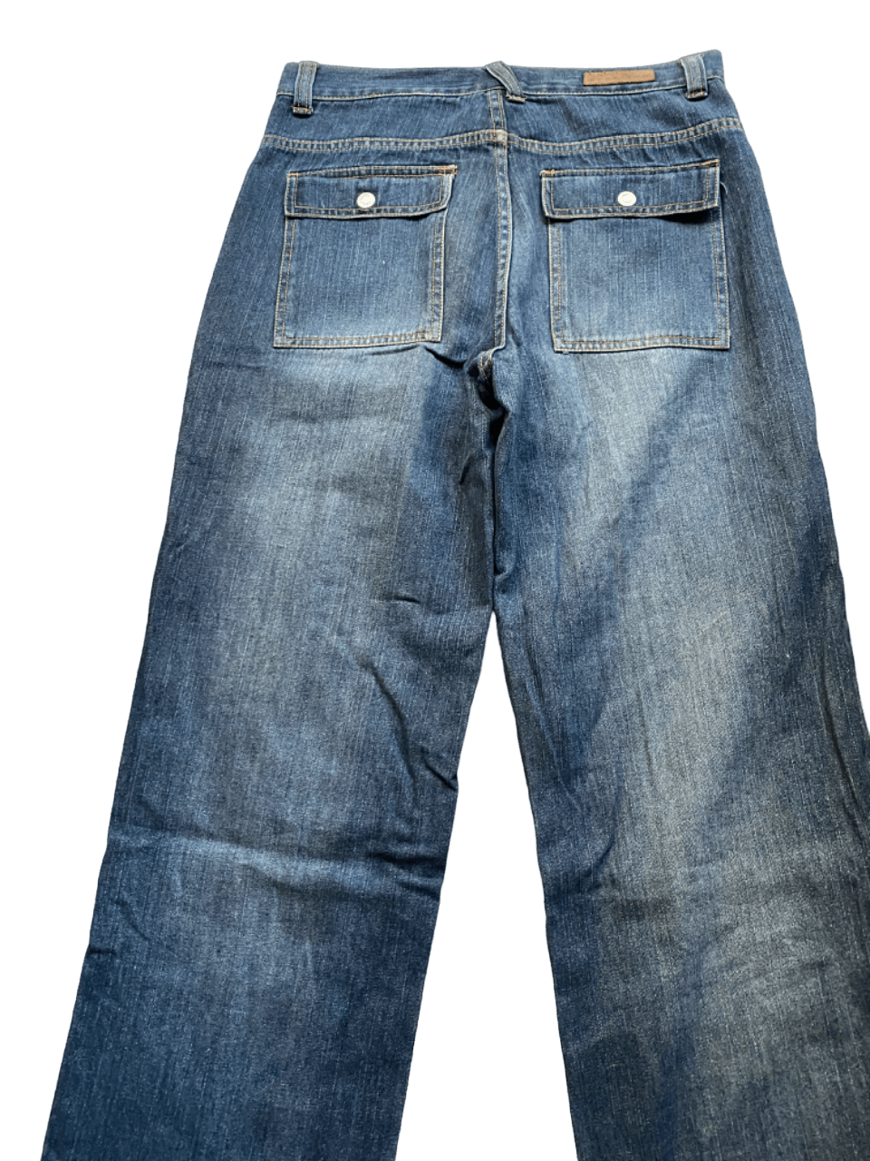 Designer × Kenneth Cole Distressed Carpenters Kenneth Cole Baggy Wide Leg Jeans Size US 30 / EU 46 - 4 Thumbnail
