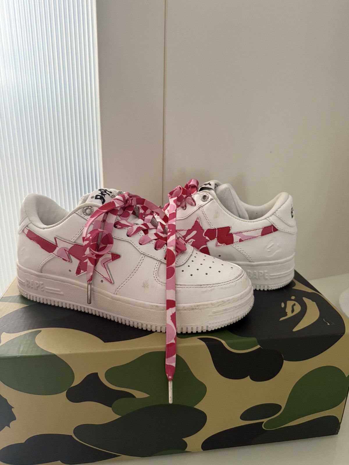 Bape Bapesta “ABC Camo” in Pink
