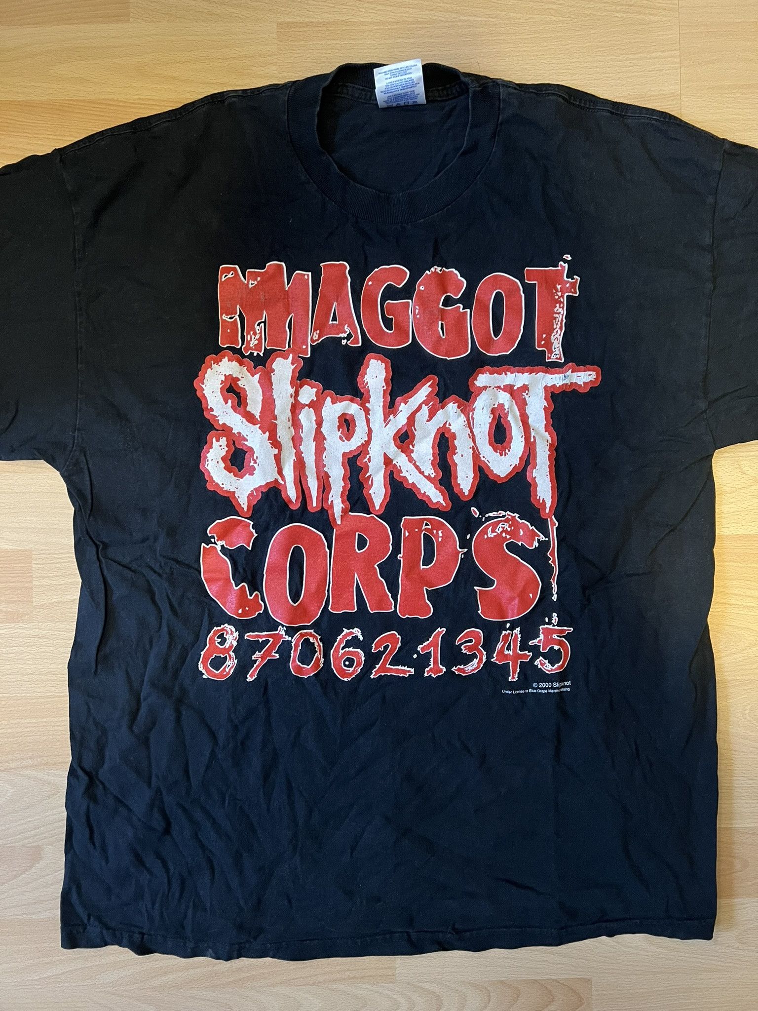 Slipknot SLIPKNOT XL Maggot Corps 2000 Vintage Metal Tour TShirt Size US XL / EU 56 / 4 - 1 Thumbnail