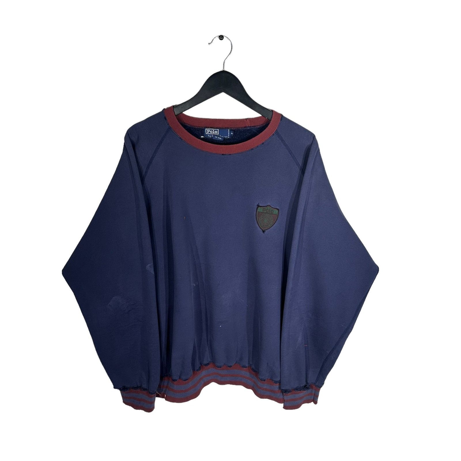 Vintage Vintage Polo Ralph Lauren Crest Crewneck Size US XL / EU 56 / 4 - 1 Thumbnail