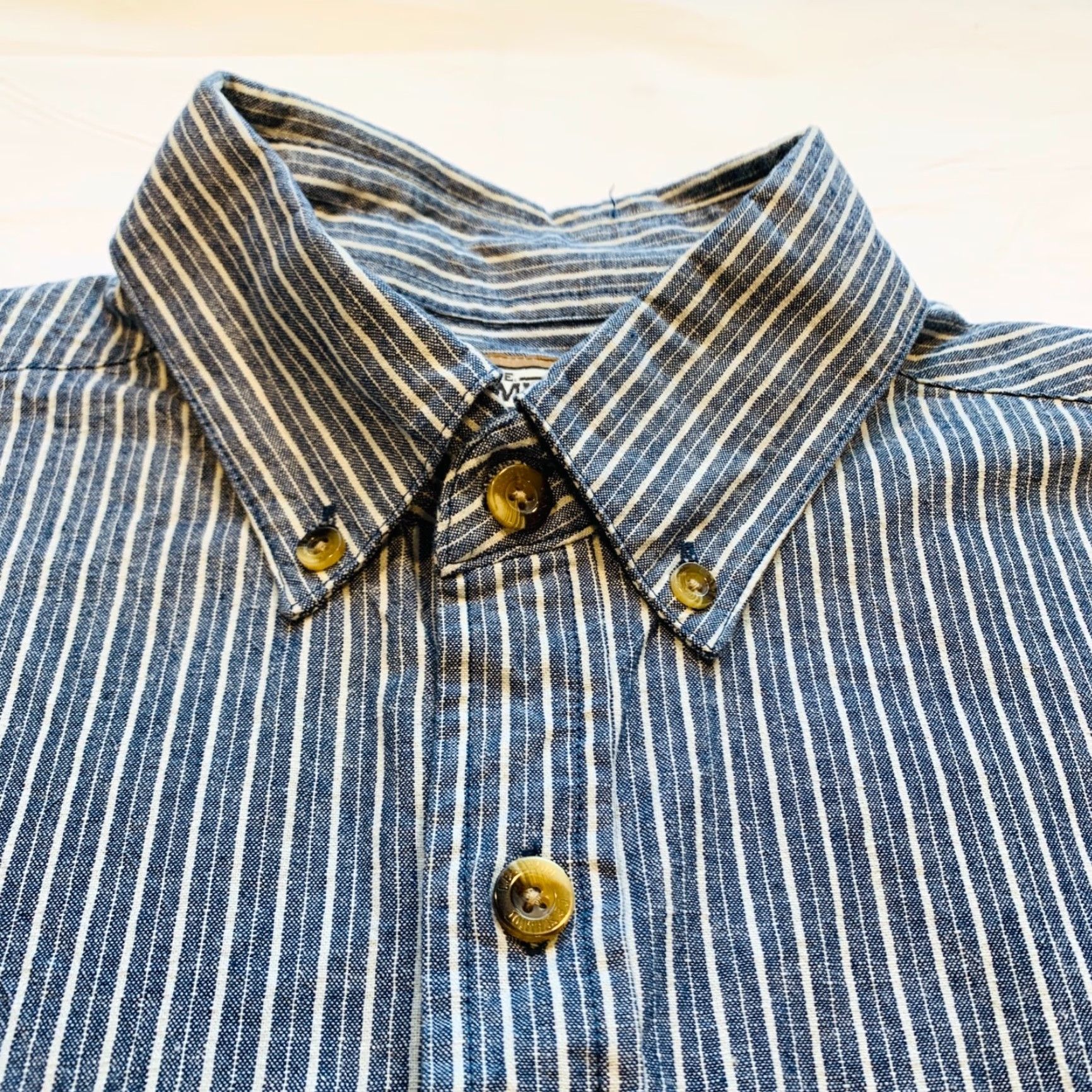 Denime CE Schmidt Workwear Denim Shirt Jacket Button Down Striped Cowboy Western L NWOT Mens Shirt Size US L / EU 52-54 / 3 - 4 Thumbnail