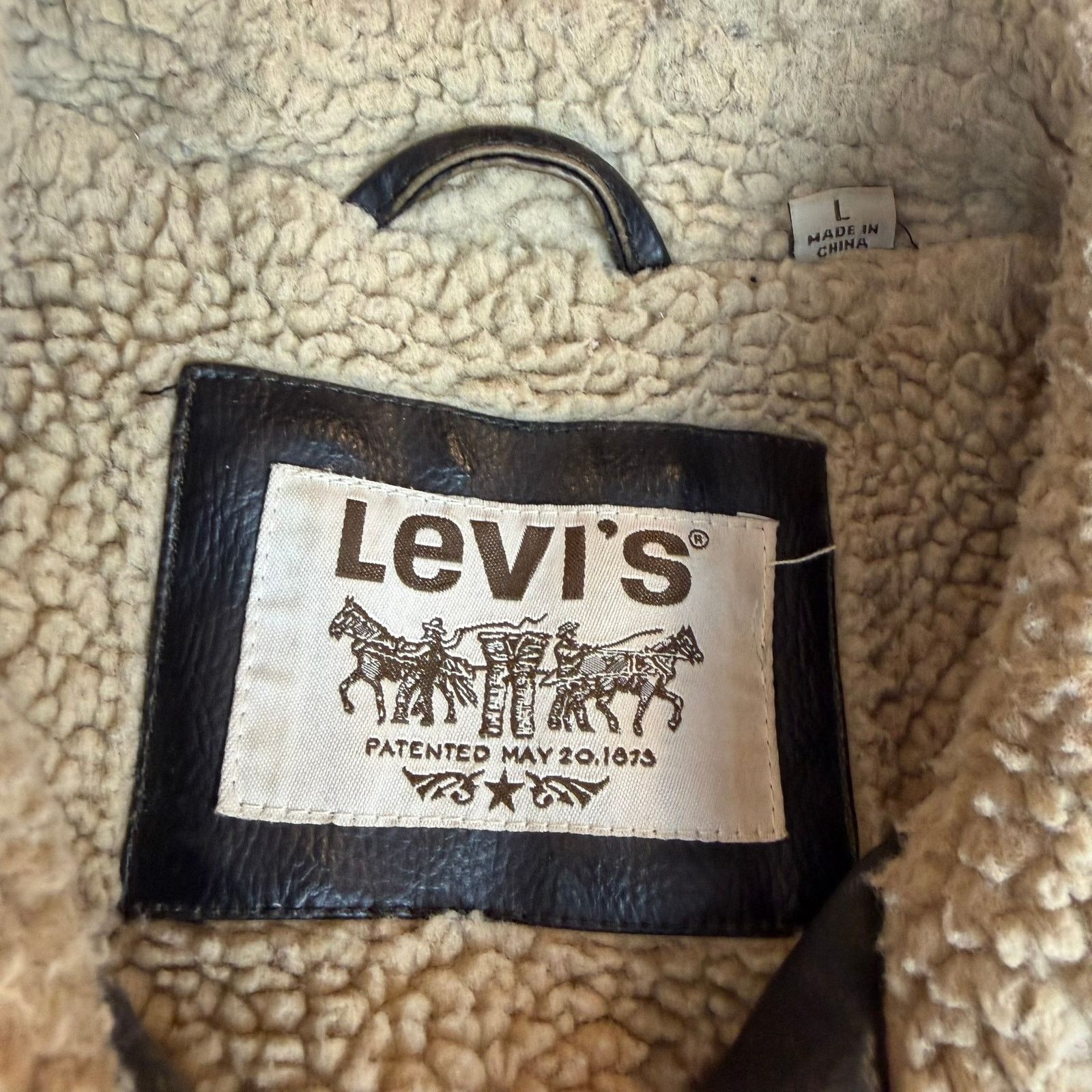 Levi's Levi's Faux Leather Bomber Jacket Brown Sherpa XL Size US XL / EU 56 / 4 - 4 Thumbnail