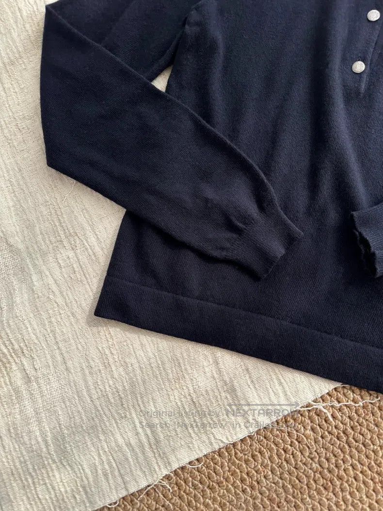 Hermes Hermes Polo Neck Cashmere Knit Sweater Jacket, Navy Blue Size M / US 6-8 / IT 42-44 - 4 Thumbnail