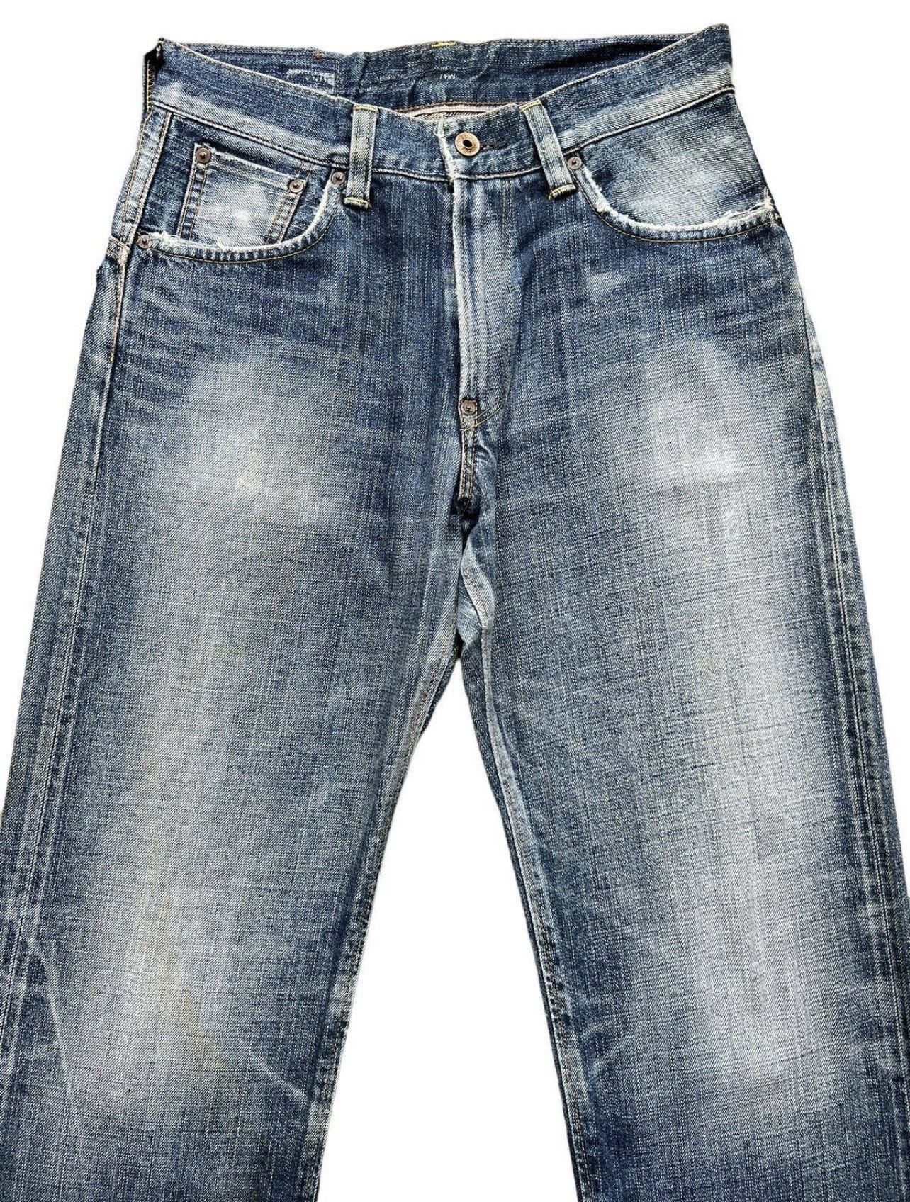 Edwin Vintage Edwin 505 Selvedge Distressed Denim Jeans 30x32 Size US 30 / EU 46 - 4 Thumbnail
