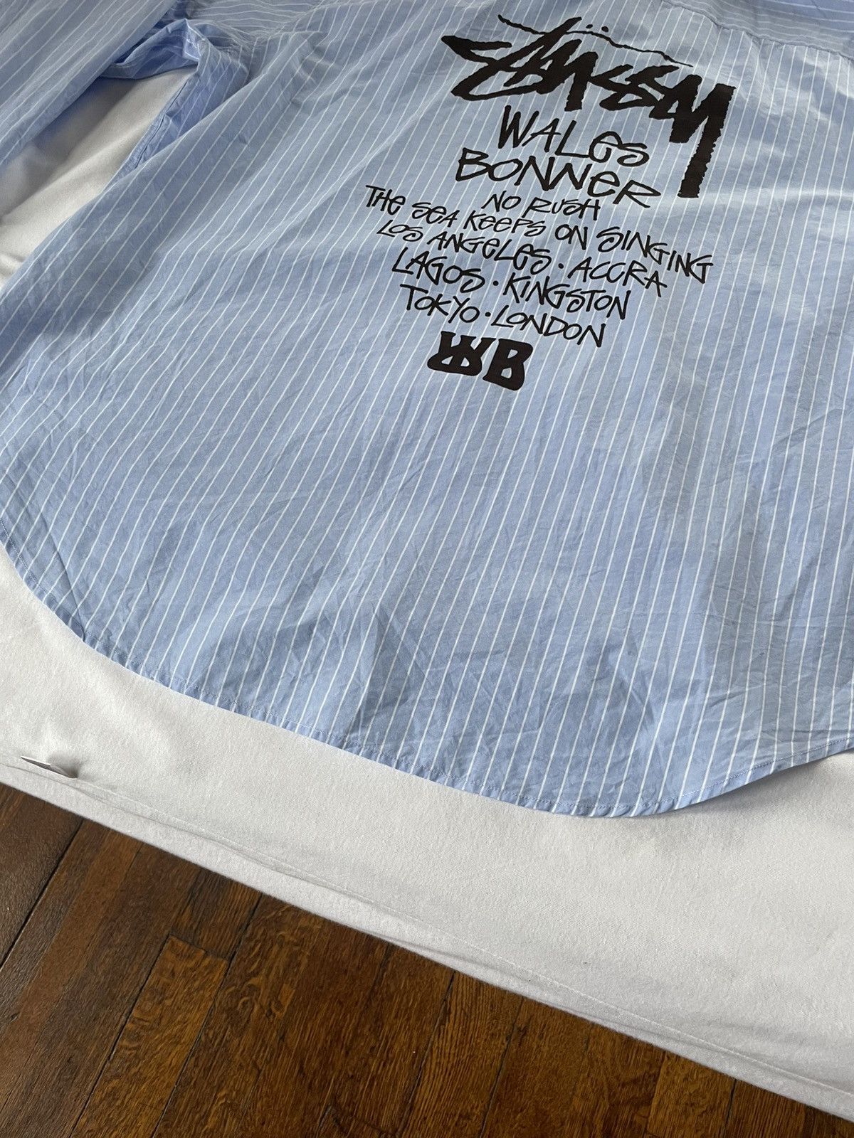 Stussy × Wales Bonner Stussy x Wales Bonner Poplin Shirt - FW25 Size 42L - 21 Thumbnail