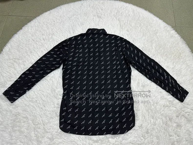Balenciaga Balenciaga size 37 Full Print Bullet Text Shirt Size US S / EU 44-46 / 1 - 2 Thumbnail