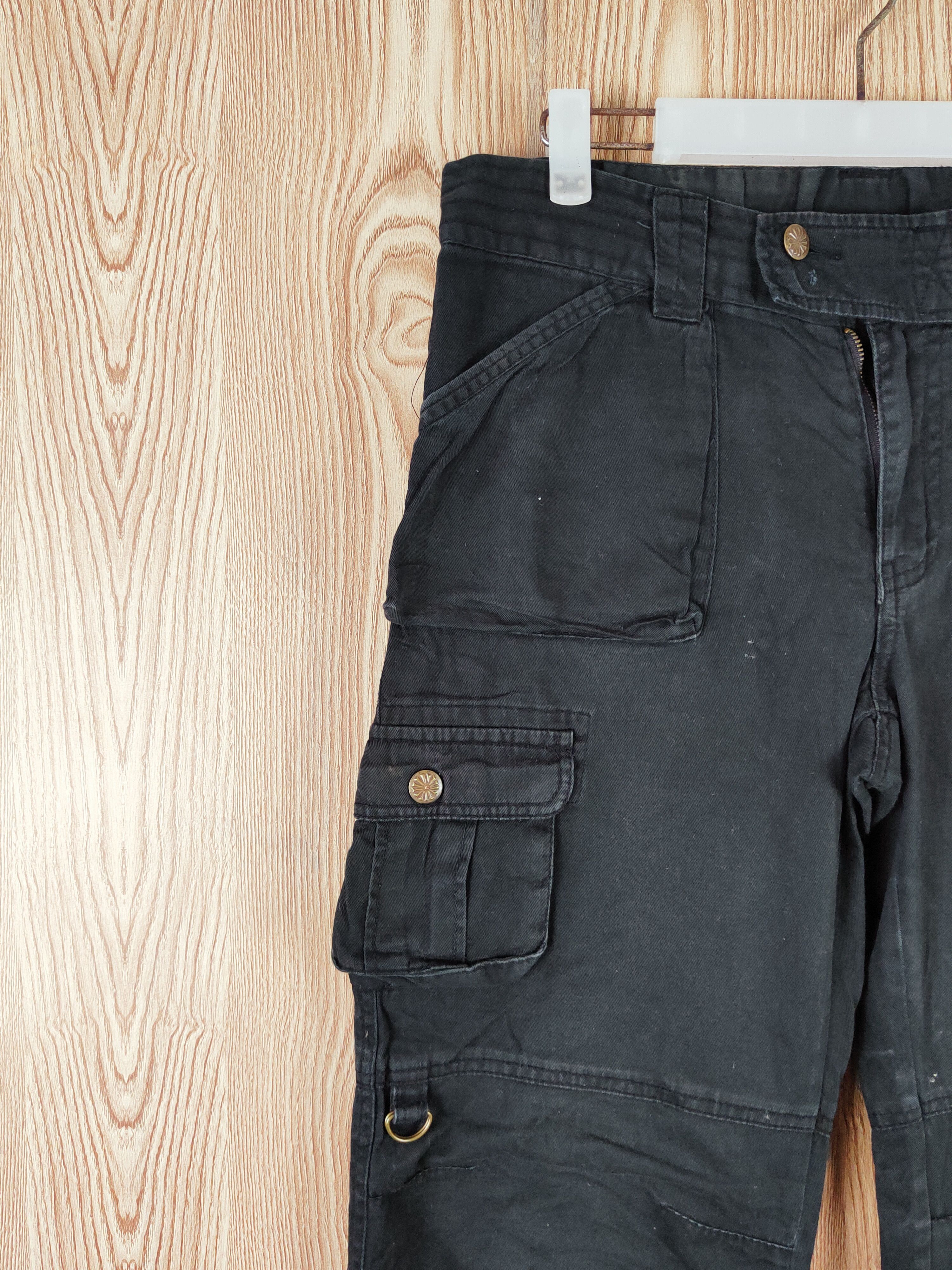 Japanese Brand Japanese Brand Black Multipocket Tactical Cargo Pants #W196 Size US 30 / EU 46 - 3 Thumbnail