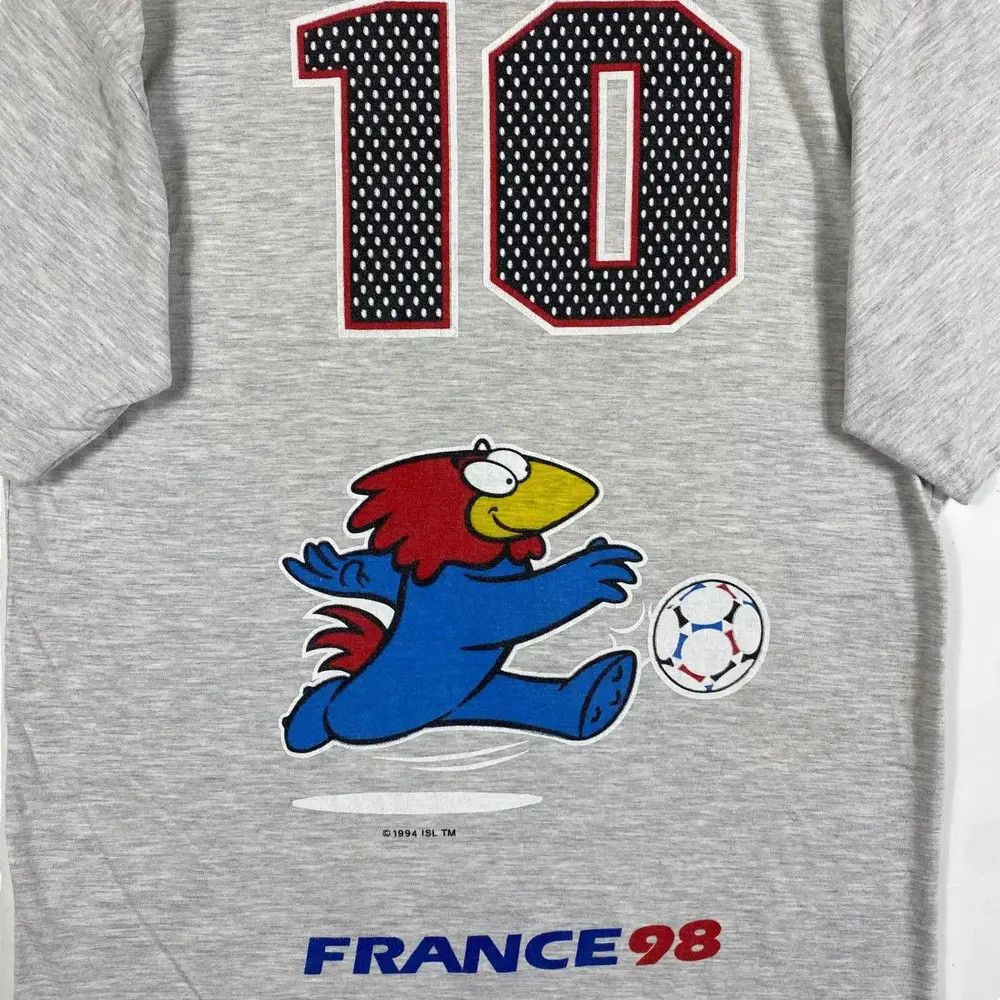 Vintage Vintage 90's FRANCE WORLD CUP Mascott Graphic Tee Shirt Size US L / EU 52-54 / 3 - 6 Thumbnail