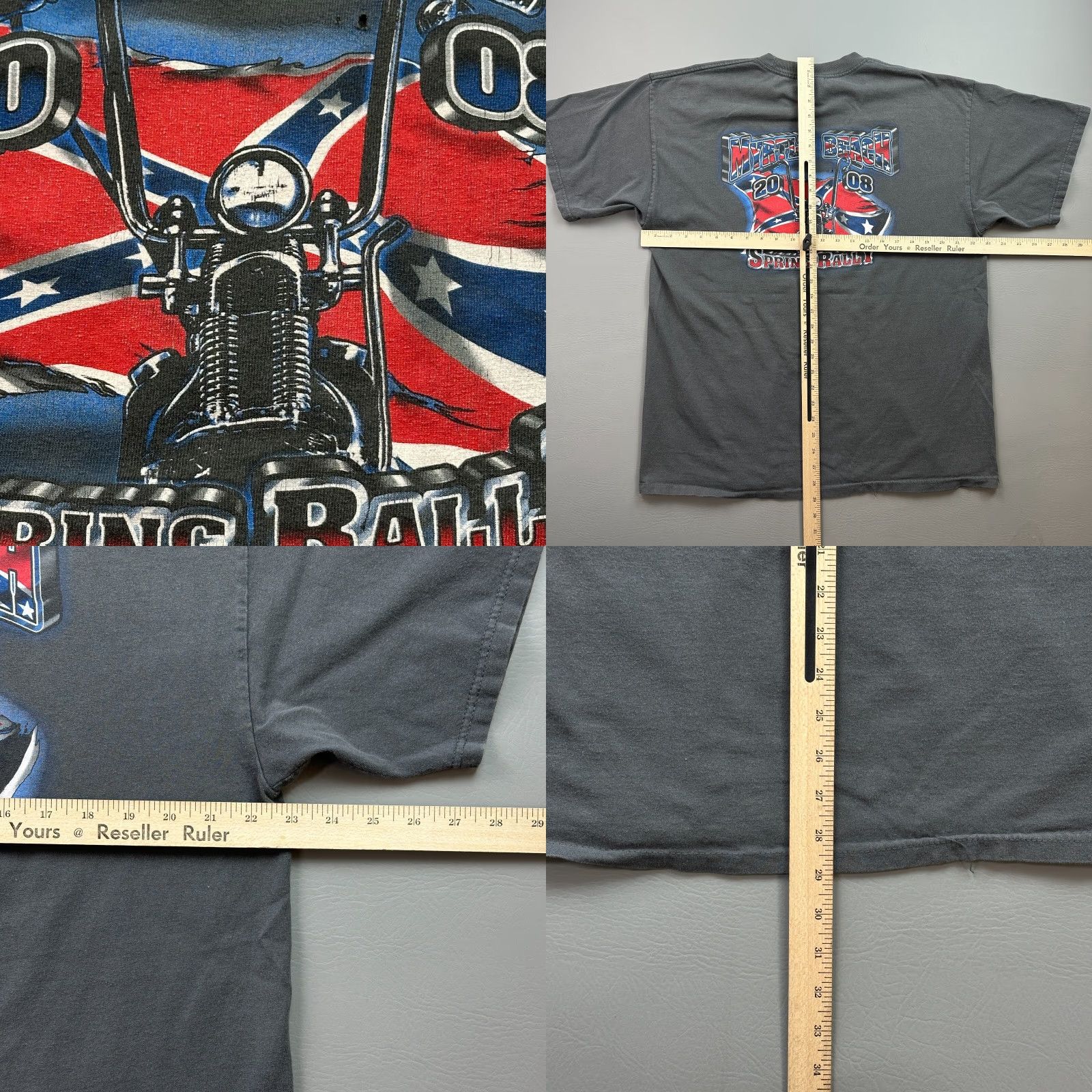Vintage VINTAGE Tennessee River Biker Shirt Mens XL Gray Myrtle Beach Spring Rally Chopper Graphic Y2K Size US XL / EU 56 / 4 - 9 Thumbnail