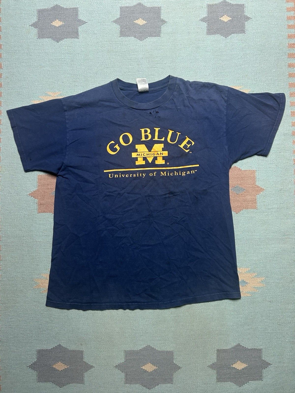 Vintage Vintage t shirt university of Michigan wolverines go blue XL Size US XL / EU 56 / 4 - 1 Thumbnail