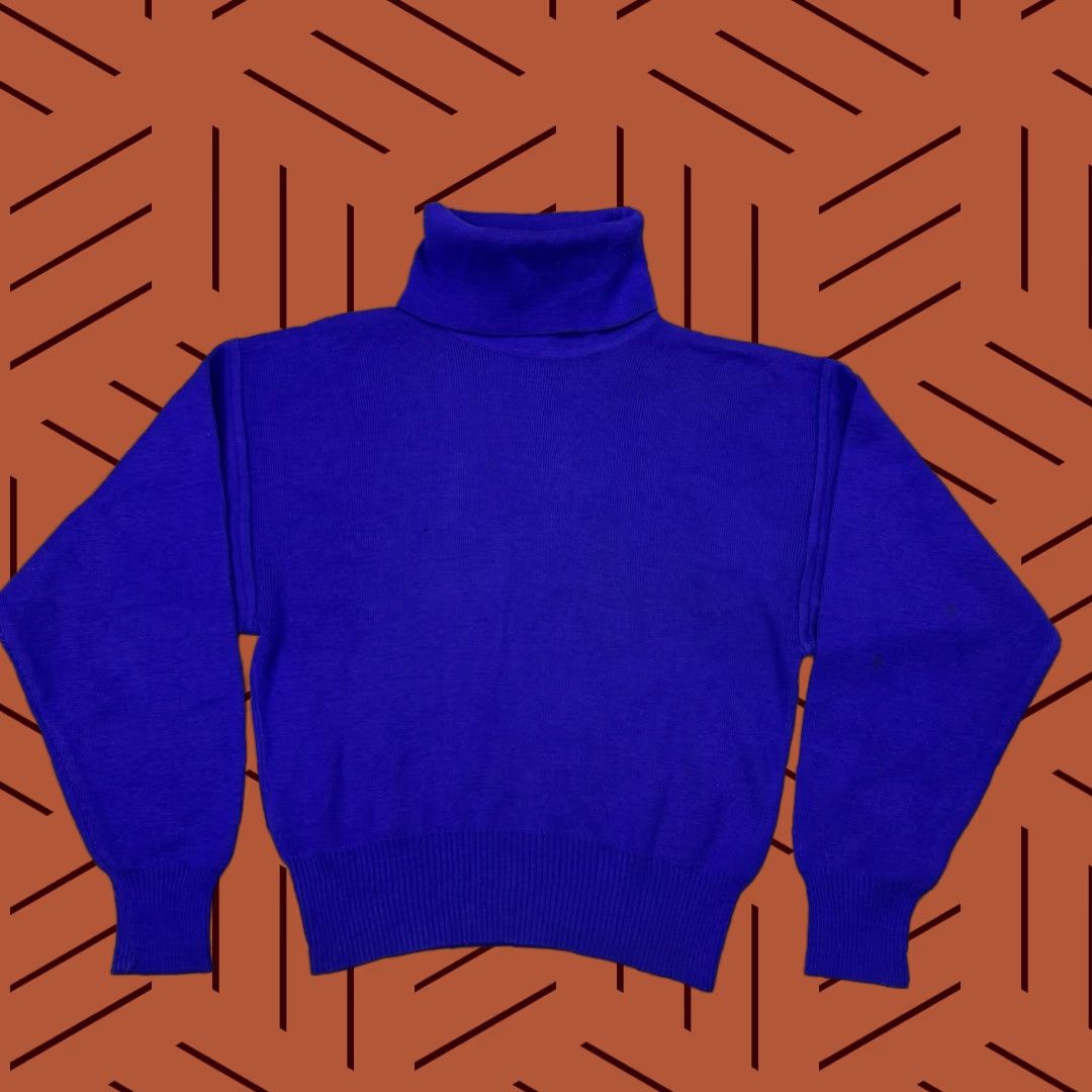 Obermeyer VINTAGE Obermeyer Ski Sweater Purple Wool Blend Turtleneck Size Small Retro 80s 90s Womens Size S / US 4 / IT 40 - 1 Thumbnail