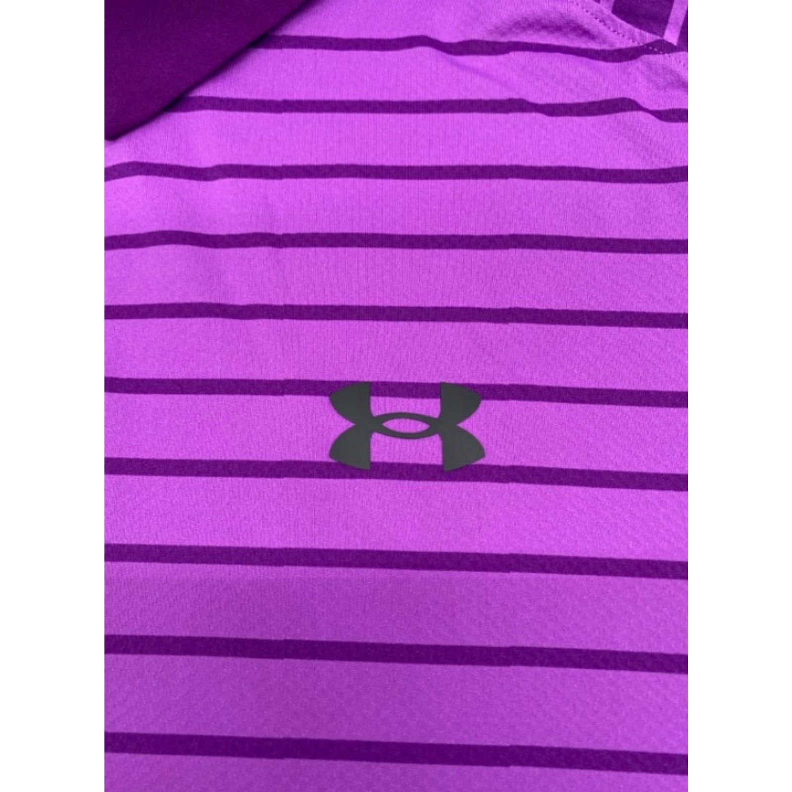 Under Armour Under Armour Polo Shirt Men 2XL Short Sleeve Purple Striped Golf ISO-Chill Nike Shirt Size US XXL / EU 58 / 5 - 4 Thumbnail