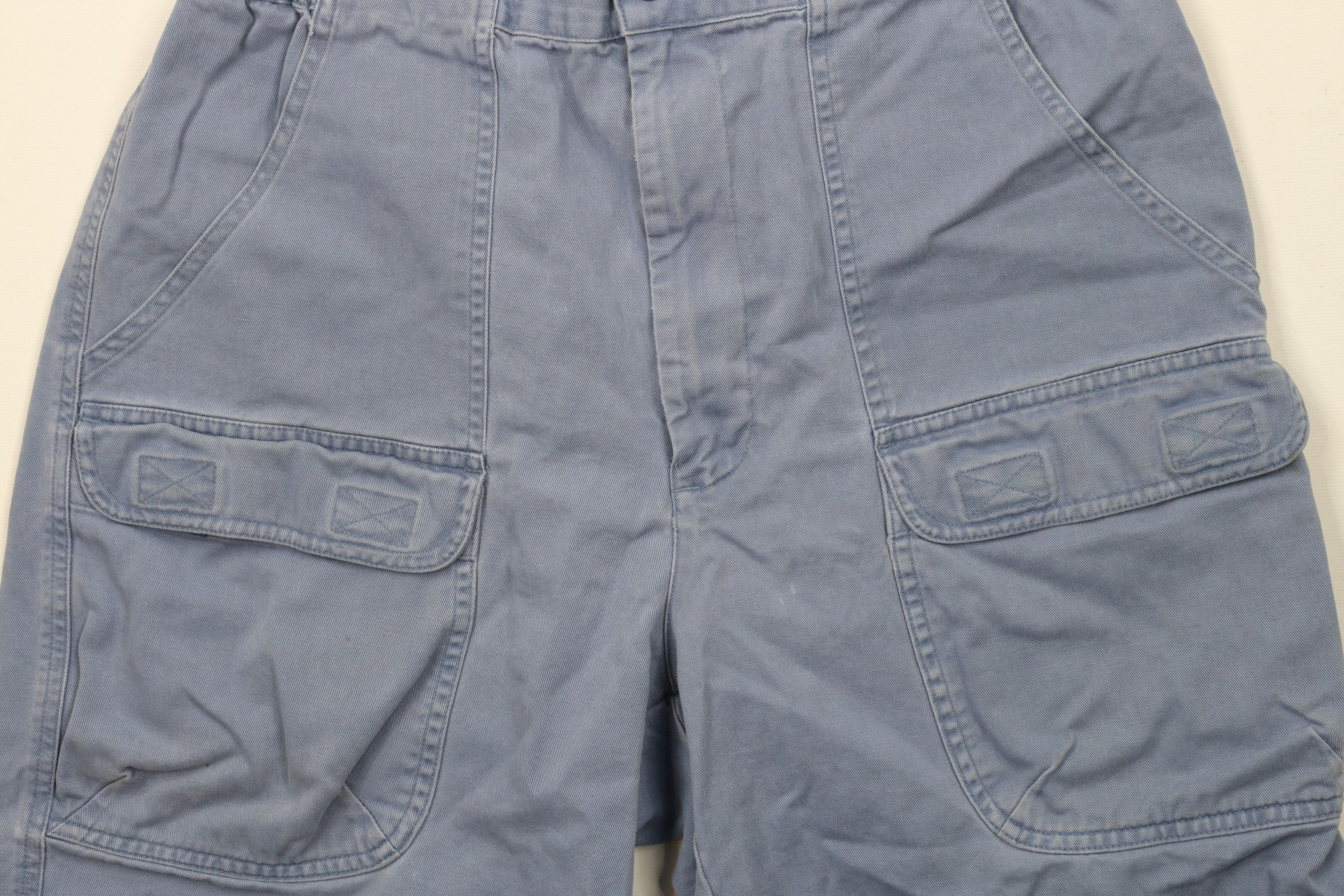 Ralph Lauren × Vintage Vintage 90s Ralph Lauren Out Above Knee Cargo Shorts Blue Size US 33 - 3 Thumbnail