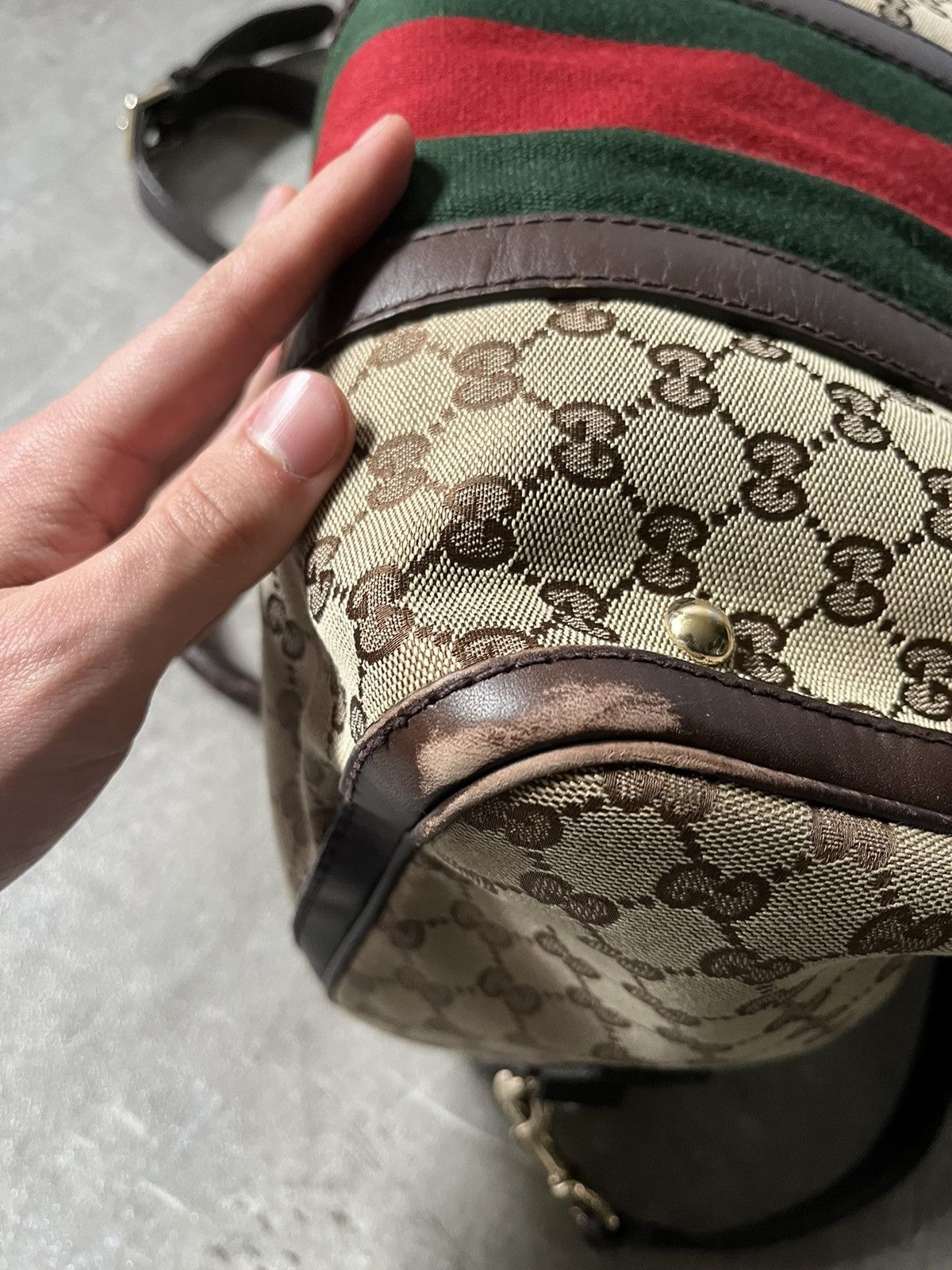 Gucci Vintage Gucci Boston bag leather beige brown Size ONE SIZE - 16 Thumbnail