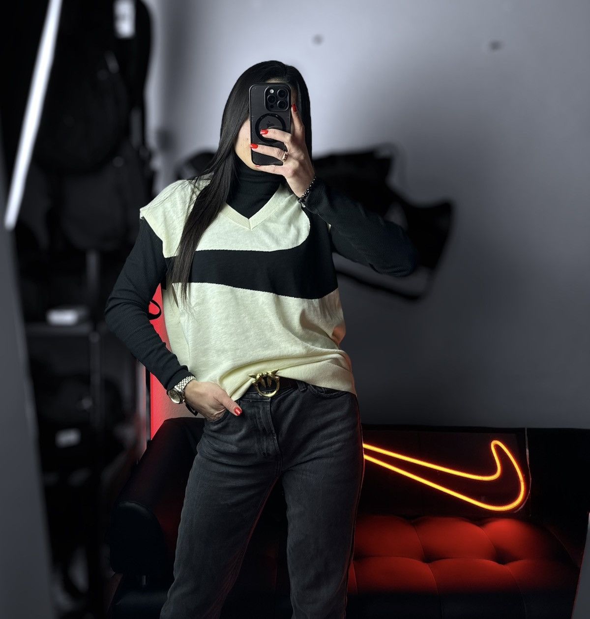 Nike × Vintage Vintage Nike vest big swoosh size s/M rare big logo Y2K Size M / US 6-8 / IT 42-44 - 2 Thumbnail