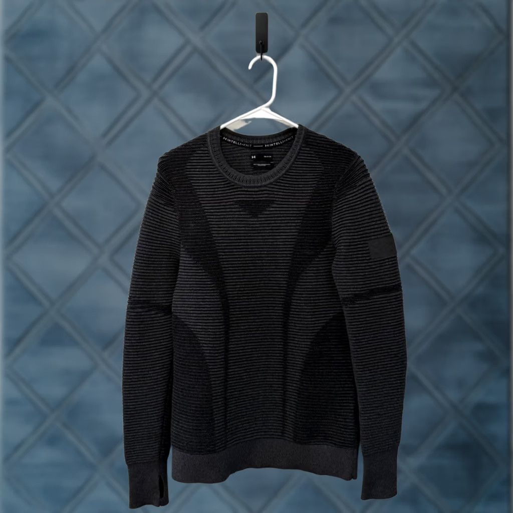 Under Armour Under Armour IntelliKnit Phantom 2.0 Crew Shirt Men’s Small Gray Lightweight Breathable 100% Polyester Cross Training Athletic Layer Size US S / EU 44-46 / 1 - 1 Thumbnail