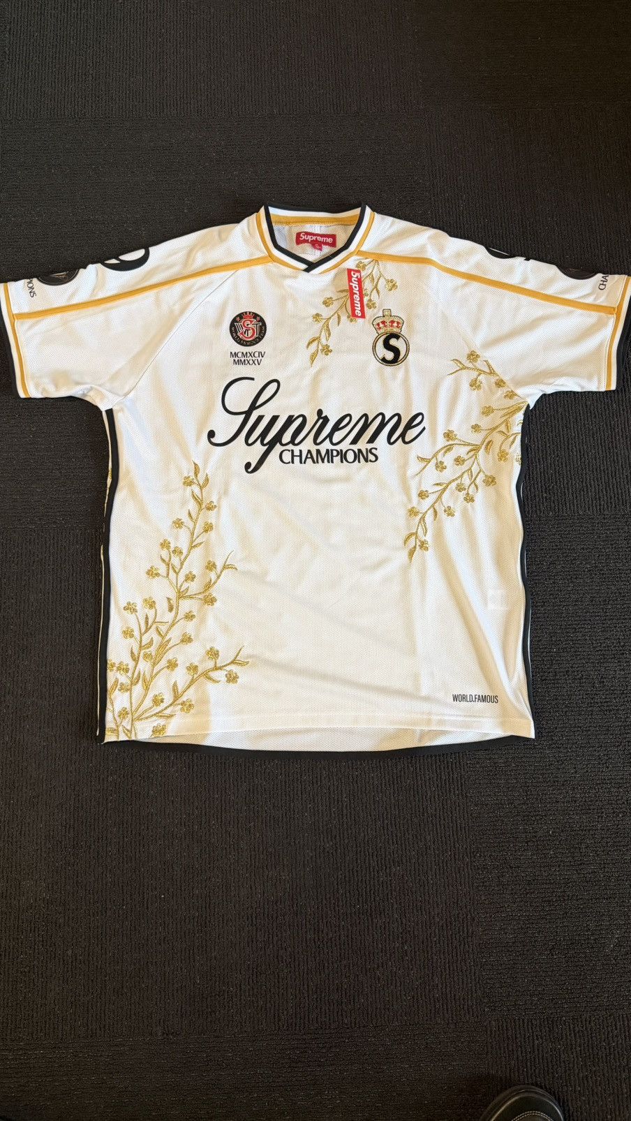 Supreme Supreme floral soccer jersey (M) White Size US M / EU 48-50 / 2 - 3 Thumbnail