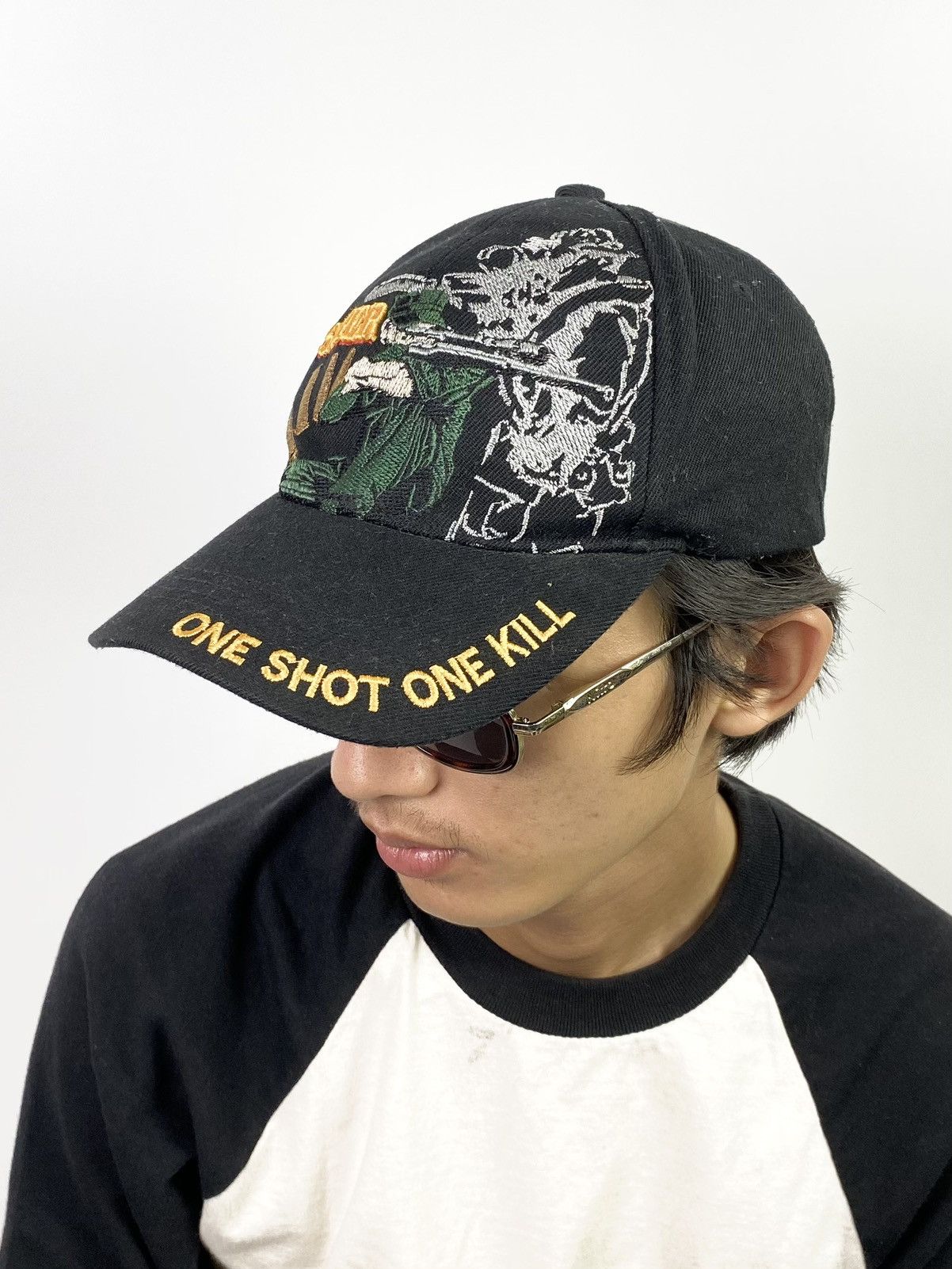 Vintage vintage hat sniper one shot one kill Size ONE SIZE - 3 Thumbnail