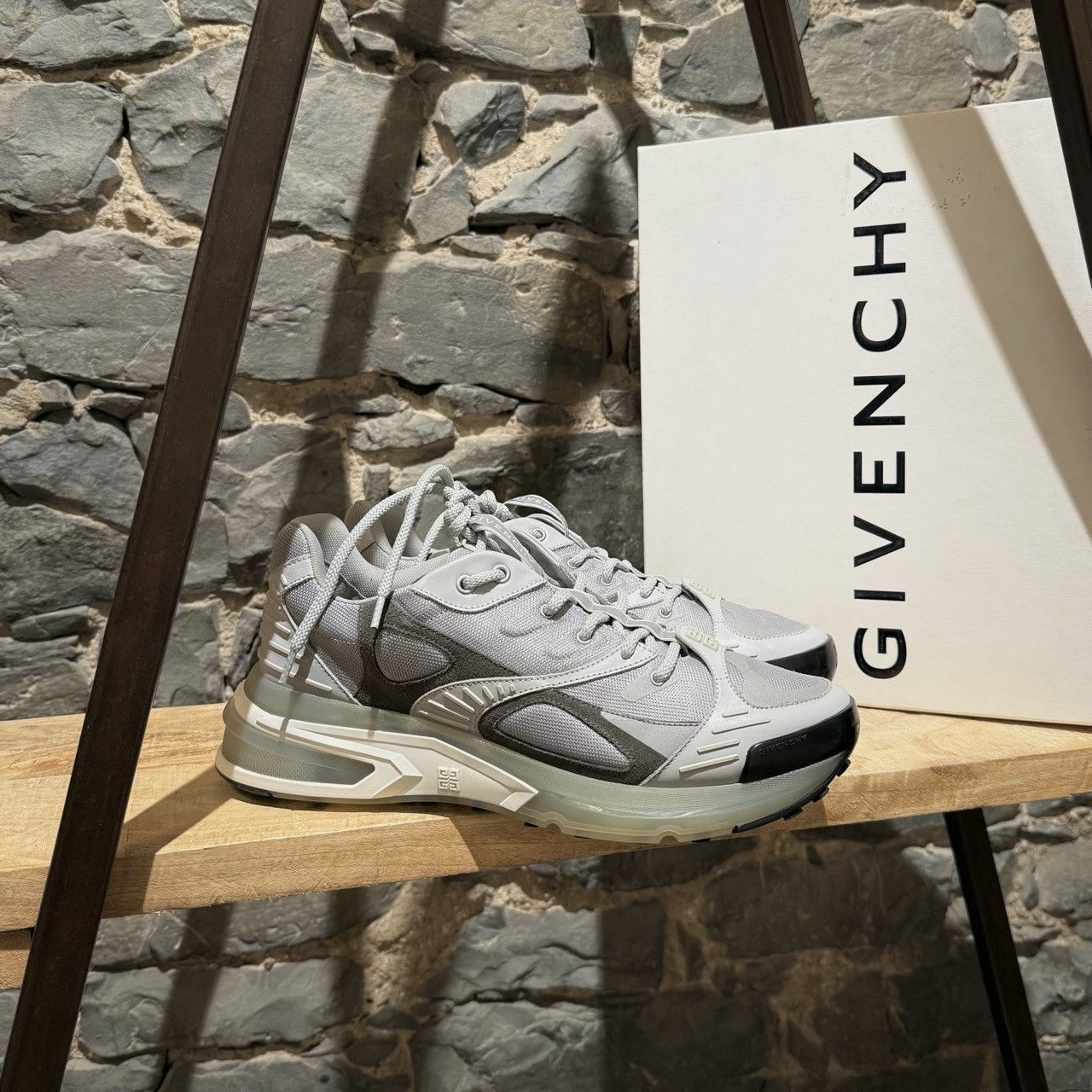 Givenchy Givenchy Giv 1 Mountain Cloud Grey Mesh Low-top Sneakers Size US 11 / EU 44 - 1 Thumbnail