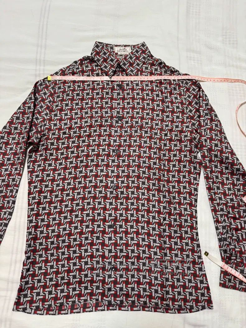 Hermes Hermes size 38 Silk shirt with classic pattern and color de Size US M / EU 48-50 / 2 - 3 Thumbnail