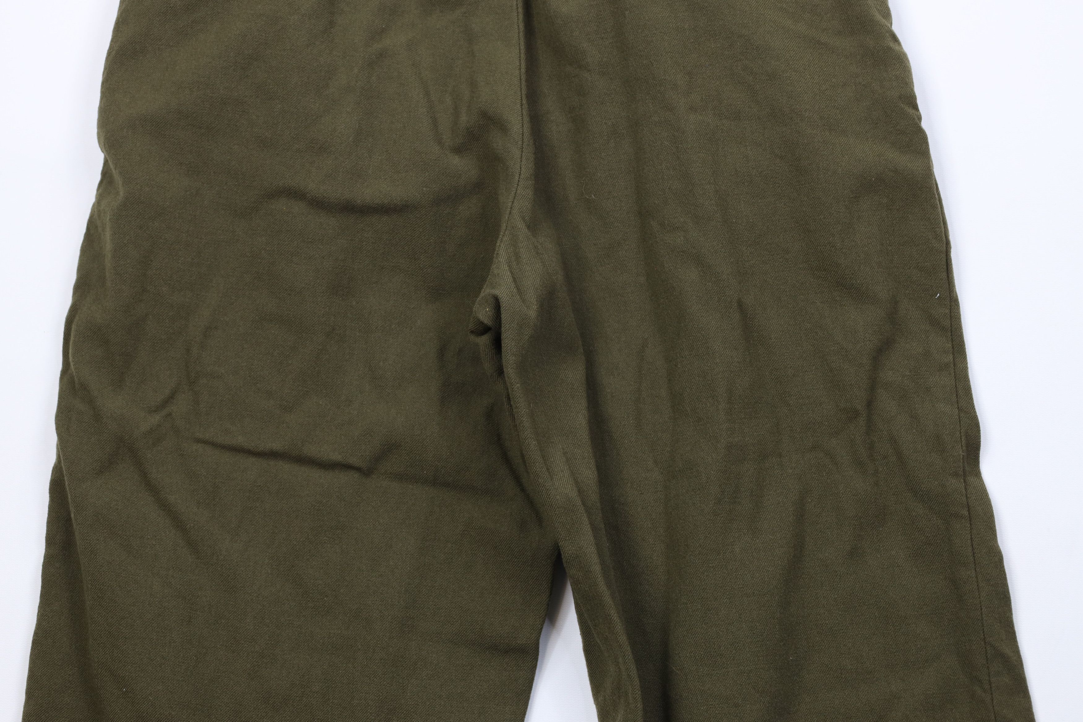 Vintage Vintage 50s Korean War Wool Wide Leg Trousers Pants Green Size US 30 / EU 46 - 12 Thumbnail