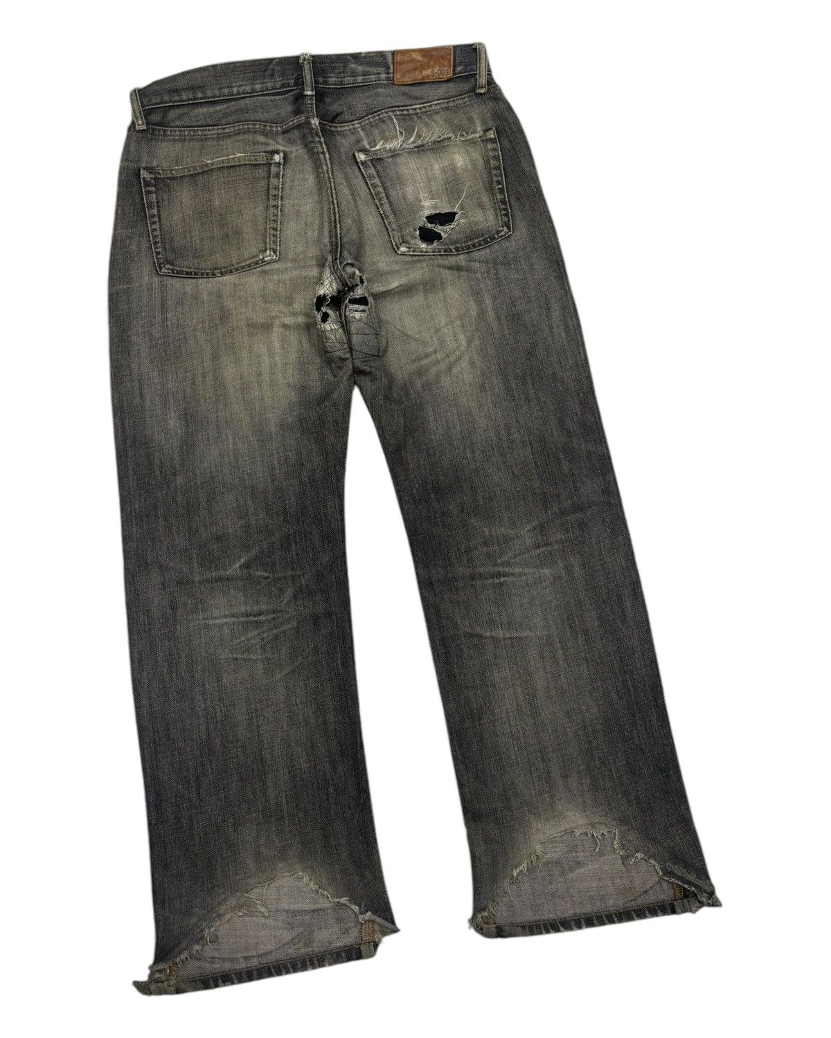 Undercover × Uniqlo VINTAGE S-003 DISTRESSED RIPS DENIM UNIQLO UNDERCOVER STYLE Size US 35 - 6 Thumbnail