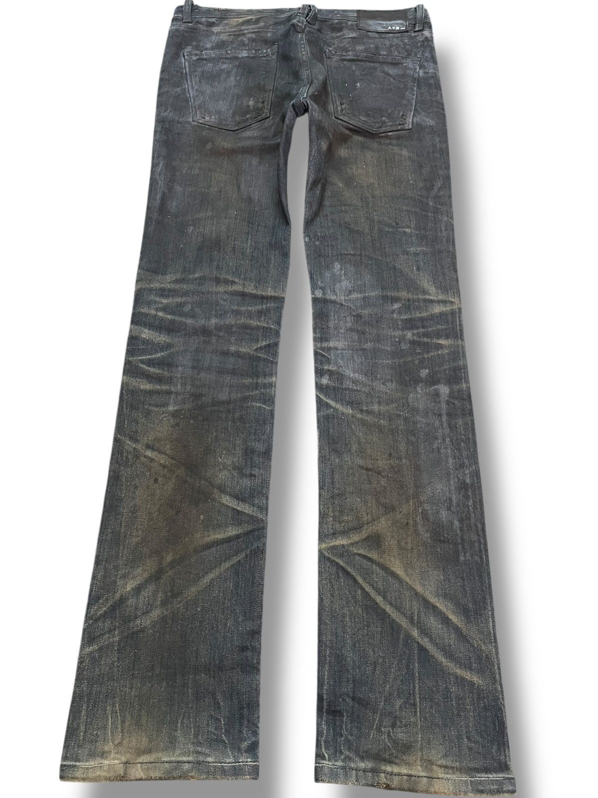 Japanese Brand Vintage A.V.H 1st Mudwash Waxed Hard Cotton Denim Size US 32 / EU 48 - 5 Thumbnail