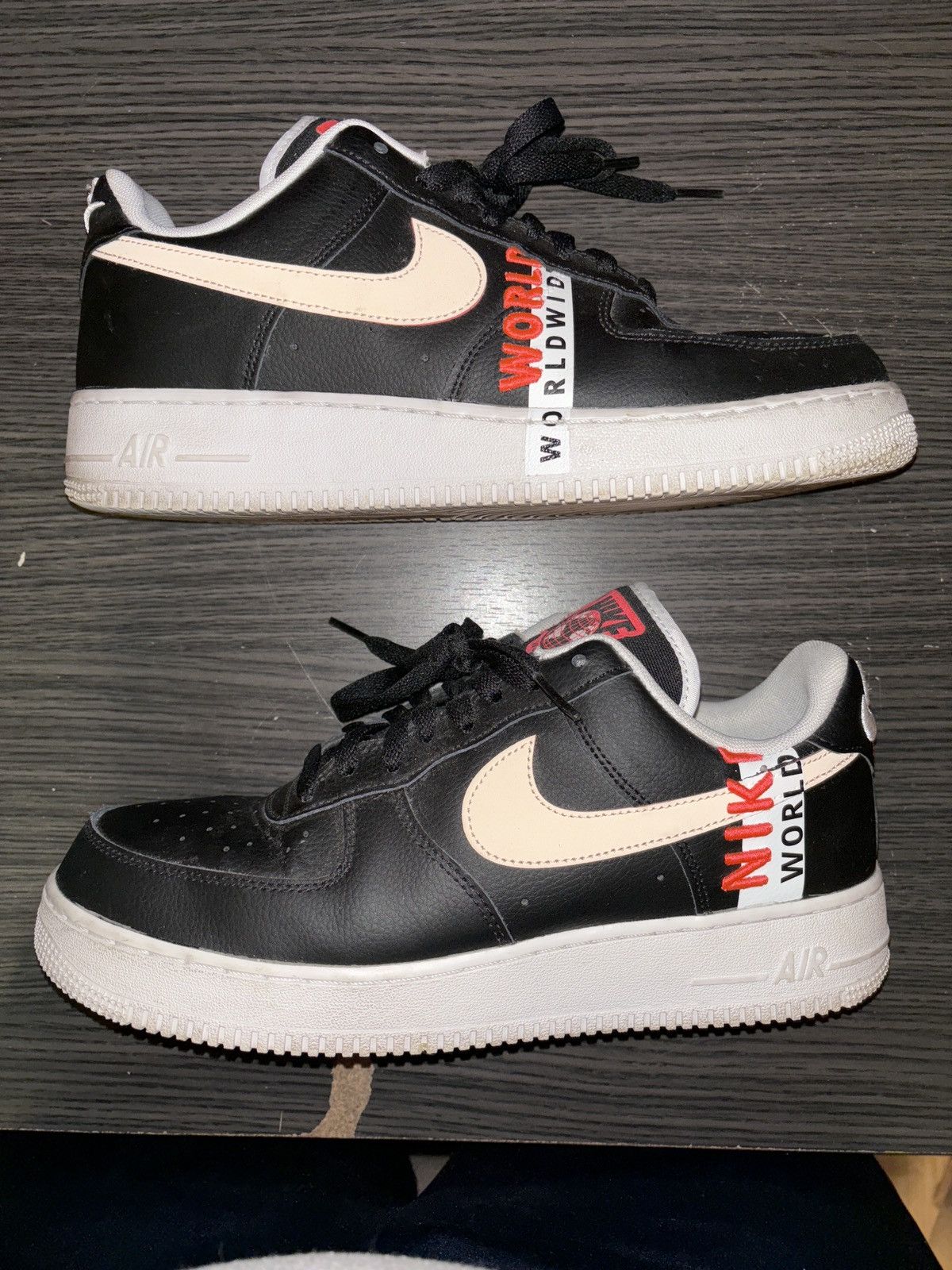 Nike × Vintage Nike Air Force 1 Low ‘Worldwide Pack - Black Crimson’ Size US 10 / EU 43 - 1 Thumbnail