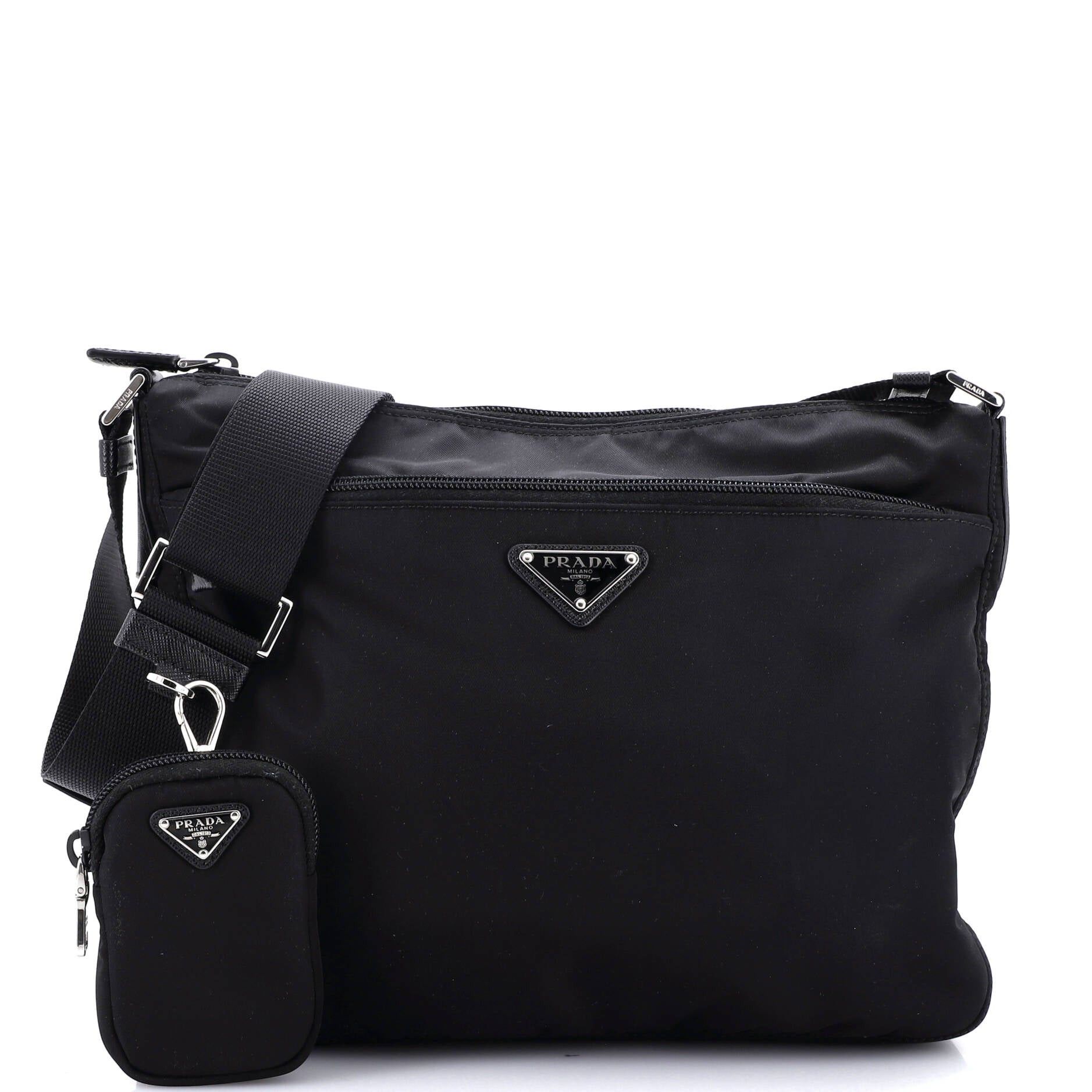 Prada Front Zip Messenger Bag Size ONE SIZE - 1 Thumbnail