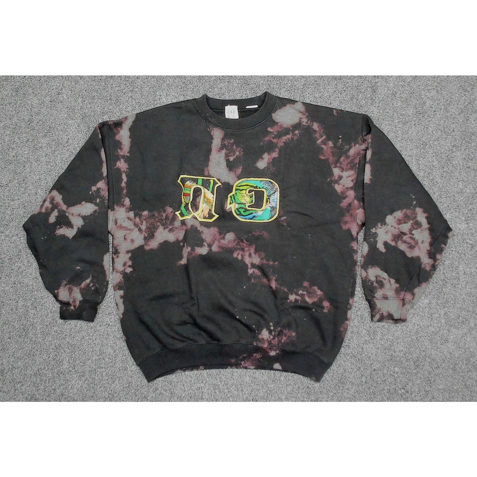 Gap Gap x VTG Y2K Custom Bleach Omega Psi Phi Boxy Sweatshirt Size US L / EU 52-54 / 3 - 3 Thumbnail