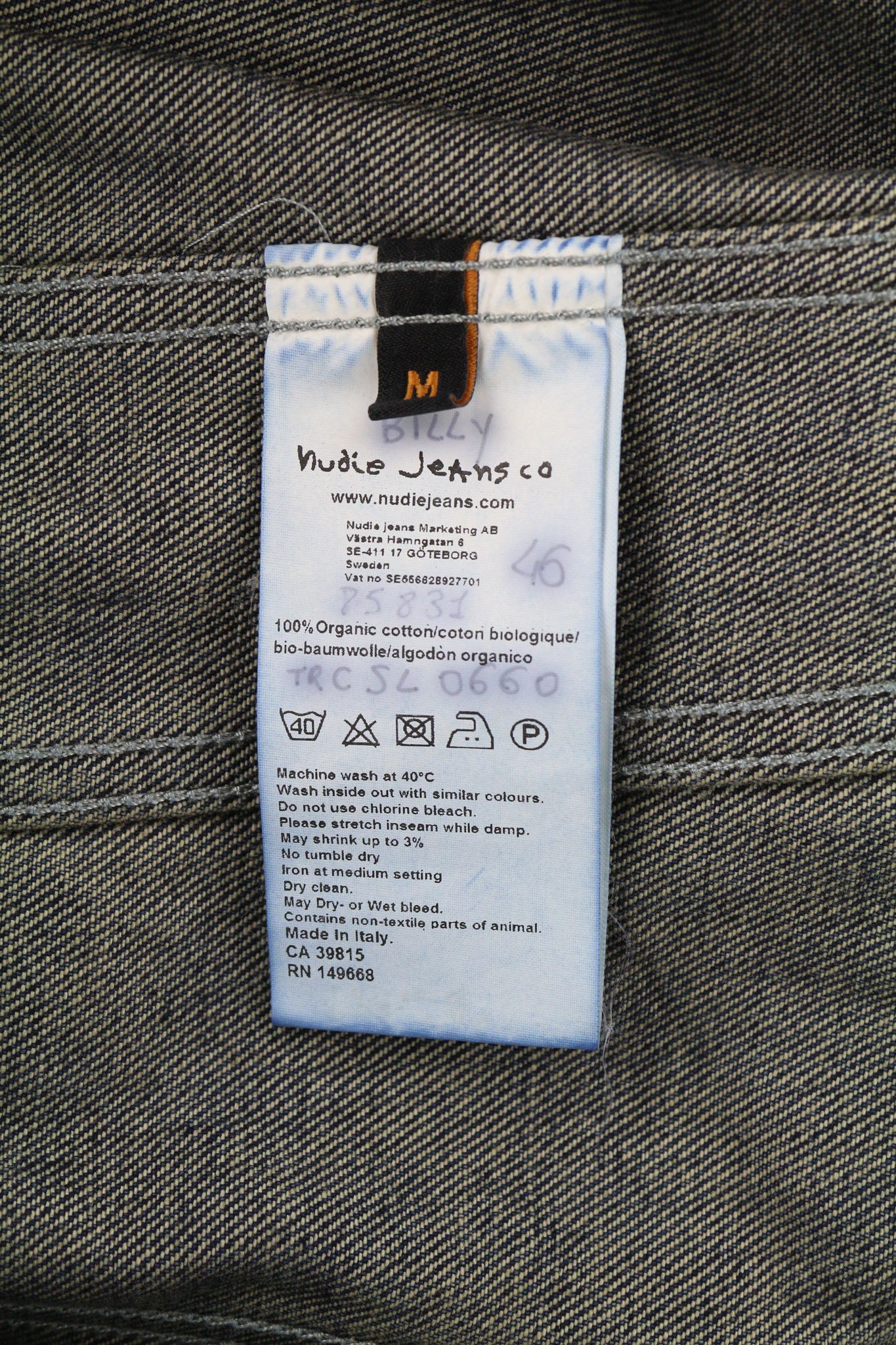 Nudie Jeans M Selvedge Washed Cotton Denim Blue Jacket 80785 Size US M / EU 48-50 / 2 - 7 Thumbnail