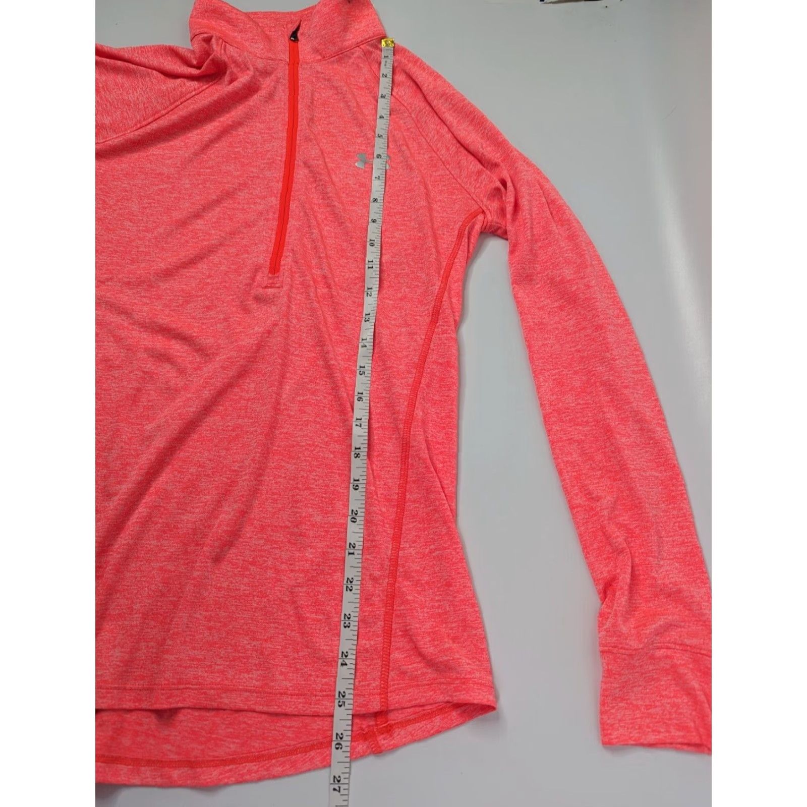 Under Armour Under Armour Women's Medium HeatGear Pink 1/2 Zip Long Sleeve Pullover Gym Shirt Size M / US 6-8 / IT 42-44 - 5 Thumbnail