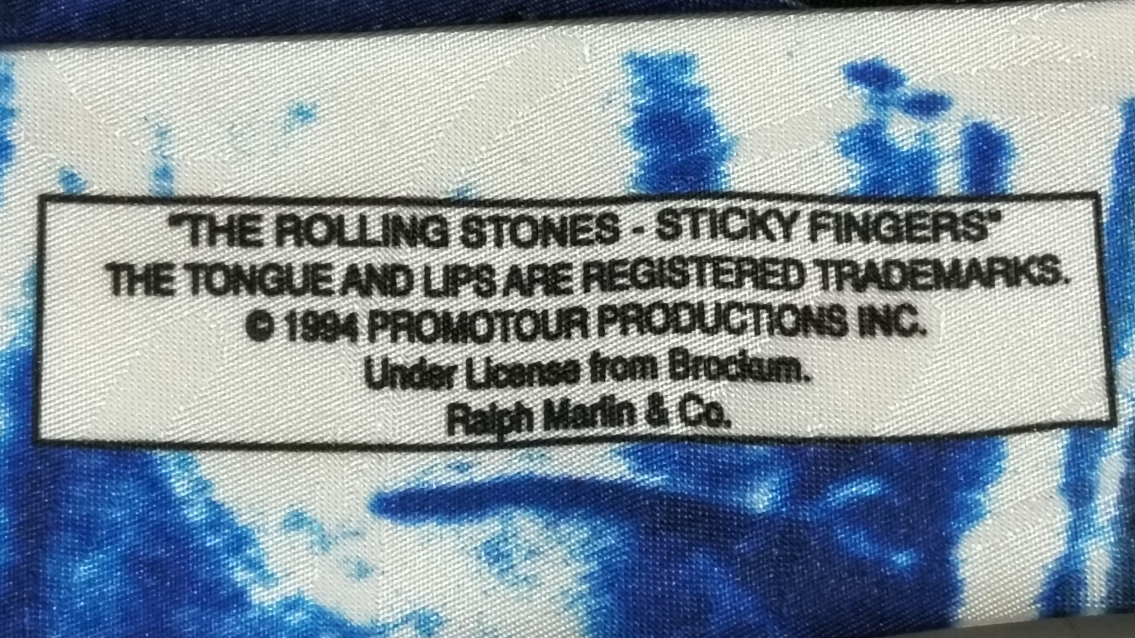 The Rolling Stones × Vintage 🔥 1994 The Rolling Stones "Sticky Fingers" vtg Tie 🔥 Size ONE SIZE - 2 Thumbnail