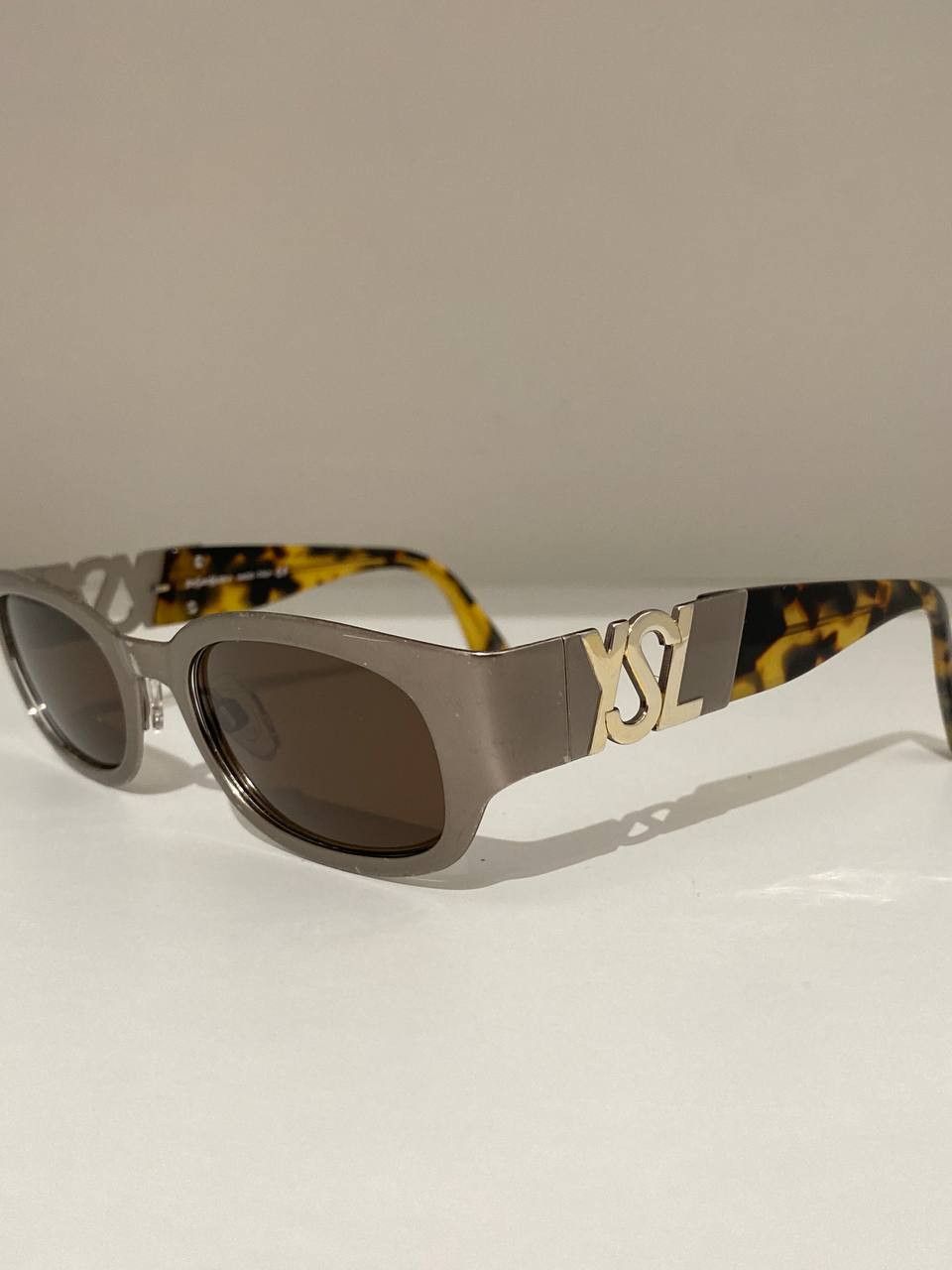 Saint Laurent Paris Yves Saint Laurent YSL Logo Leopard Retro Vintage Sunglasses Size ONE SIZE - 4 Thumbnail