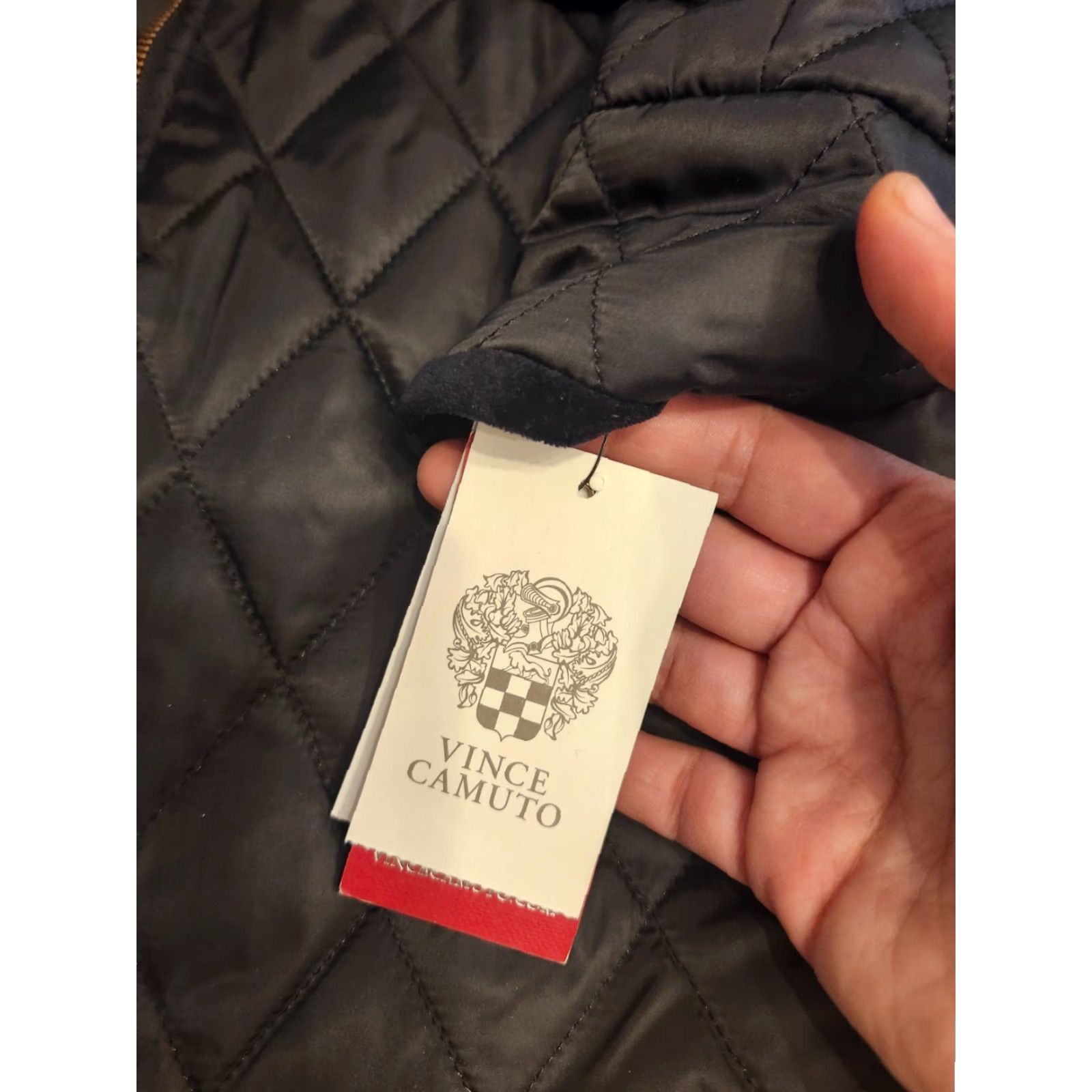 Vince Camuto Vince Camuto Quilt ed Jacket Women's M Black Parka Coat Full Zip Riding Quilted Size M / US 6-8 / IT 42-44 - 2 Thumbnail