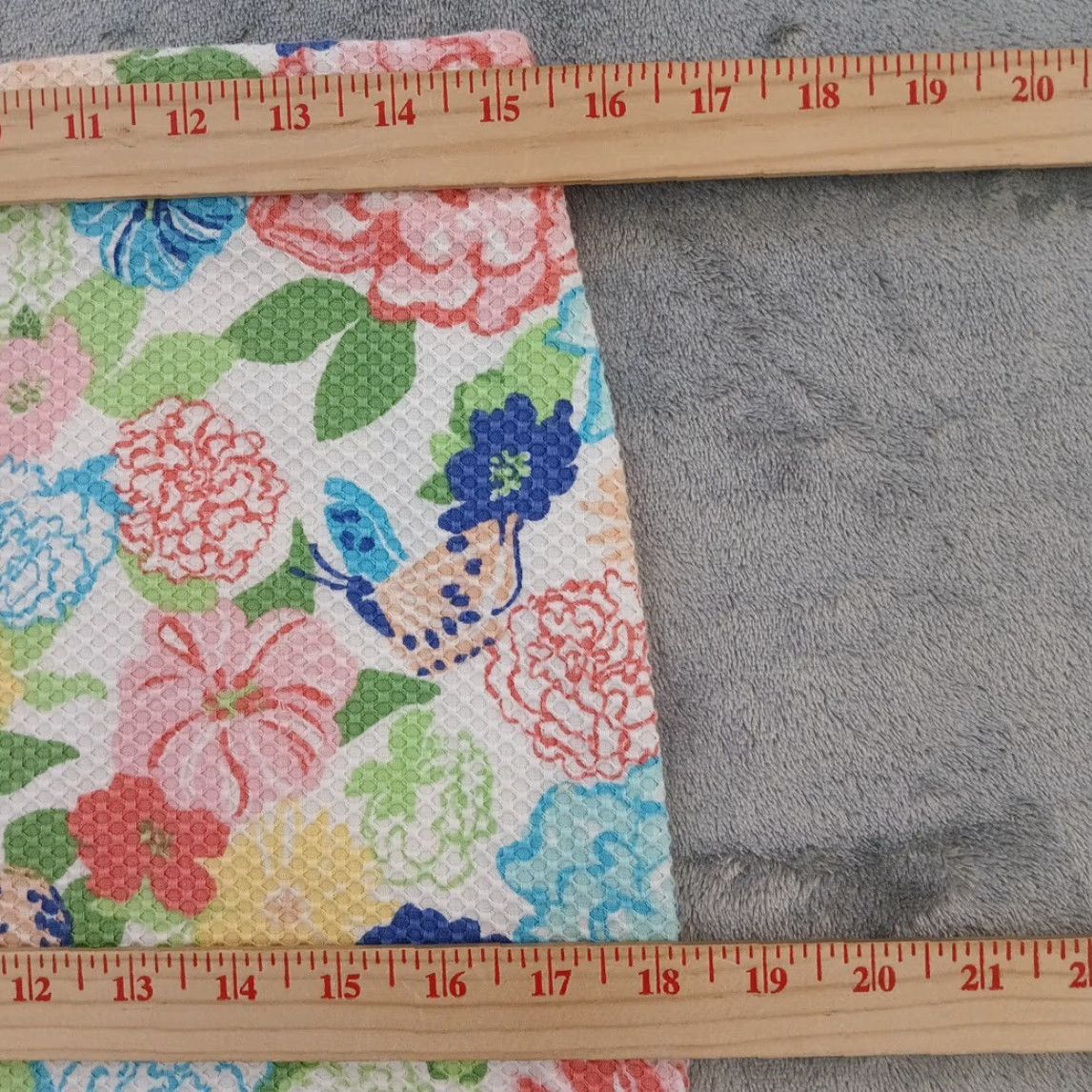 Talbots Talbots Skirt Knee Length Multicolor Floral Pattern Textured Zip Cotton Blend 8 Women's Regular"} Size 30" / US 8 / IT 44 - 3 Thumbnail